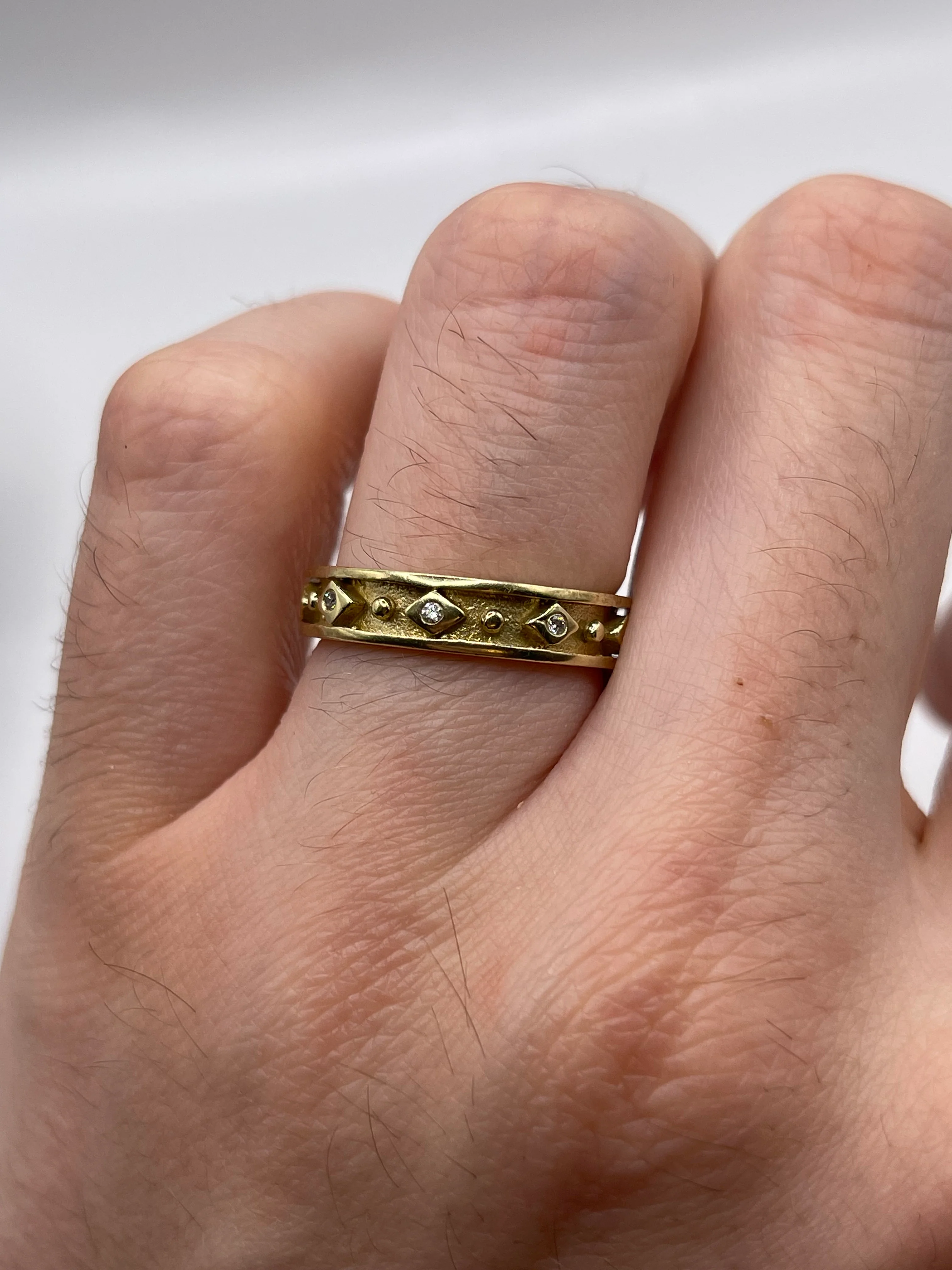 14ct gold diamond ring - Image 4