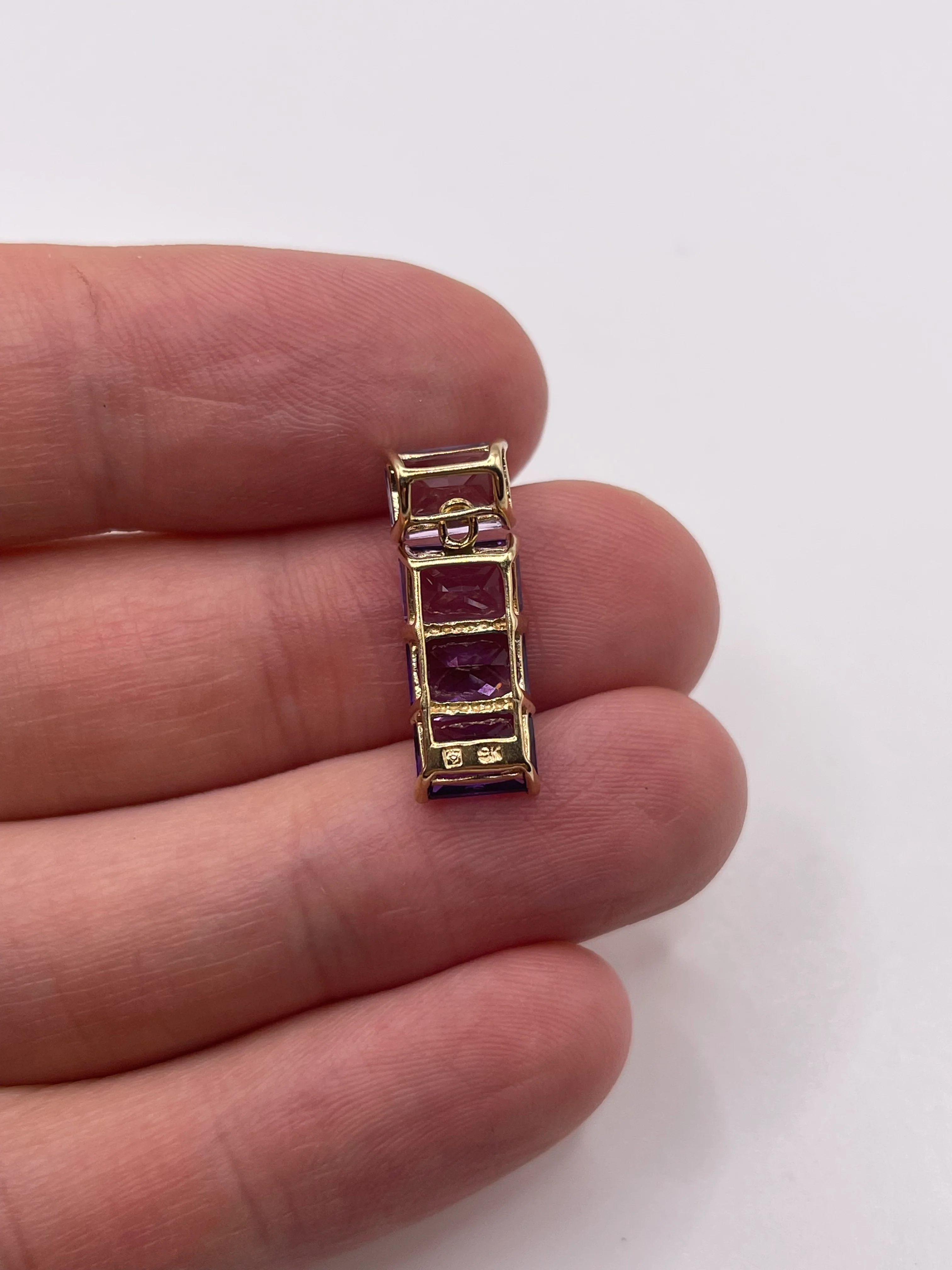 9ct gold amethyst pendant - Image 3