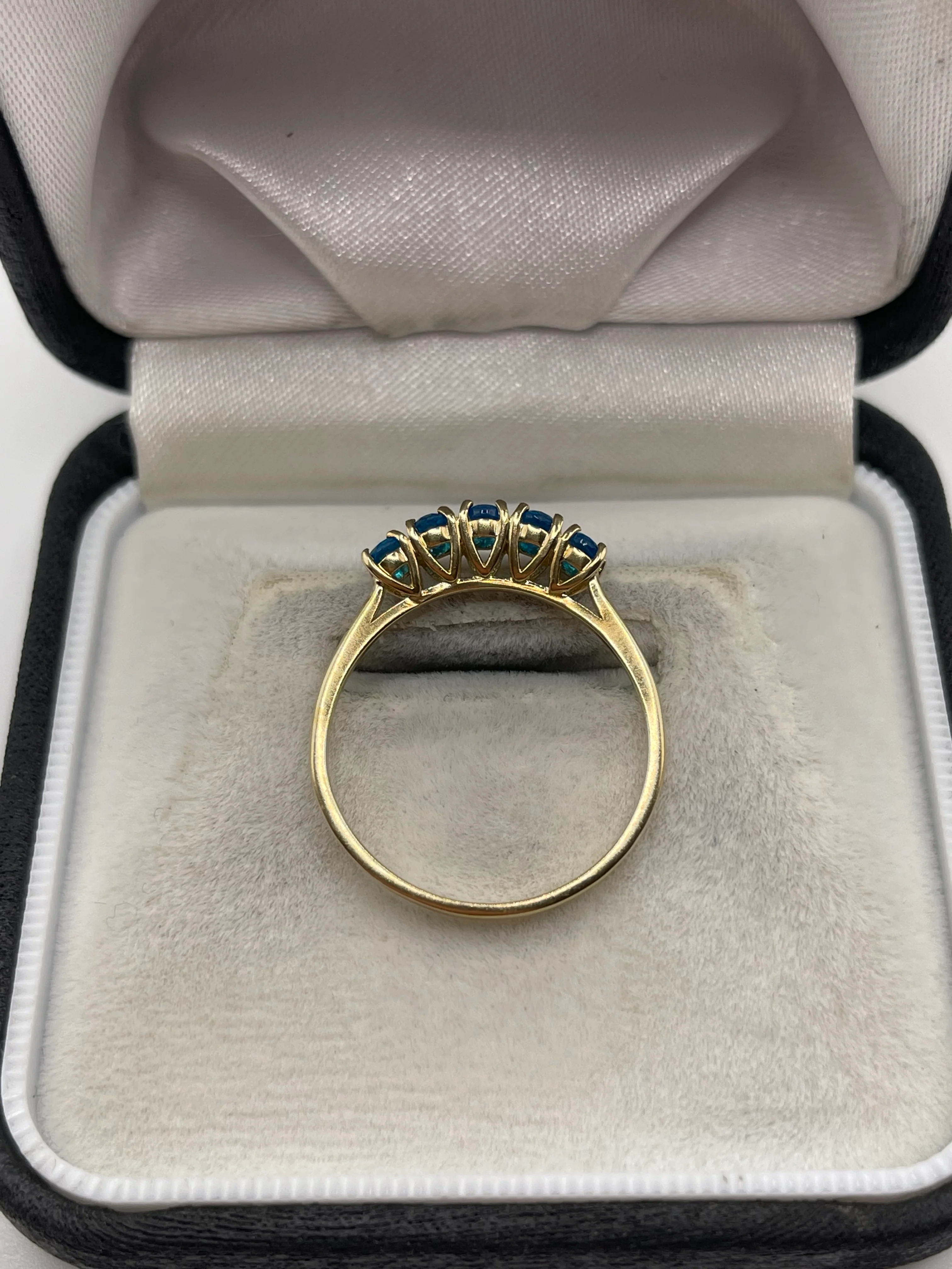 9ct gold blue apatite ring - Image 3