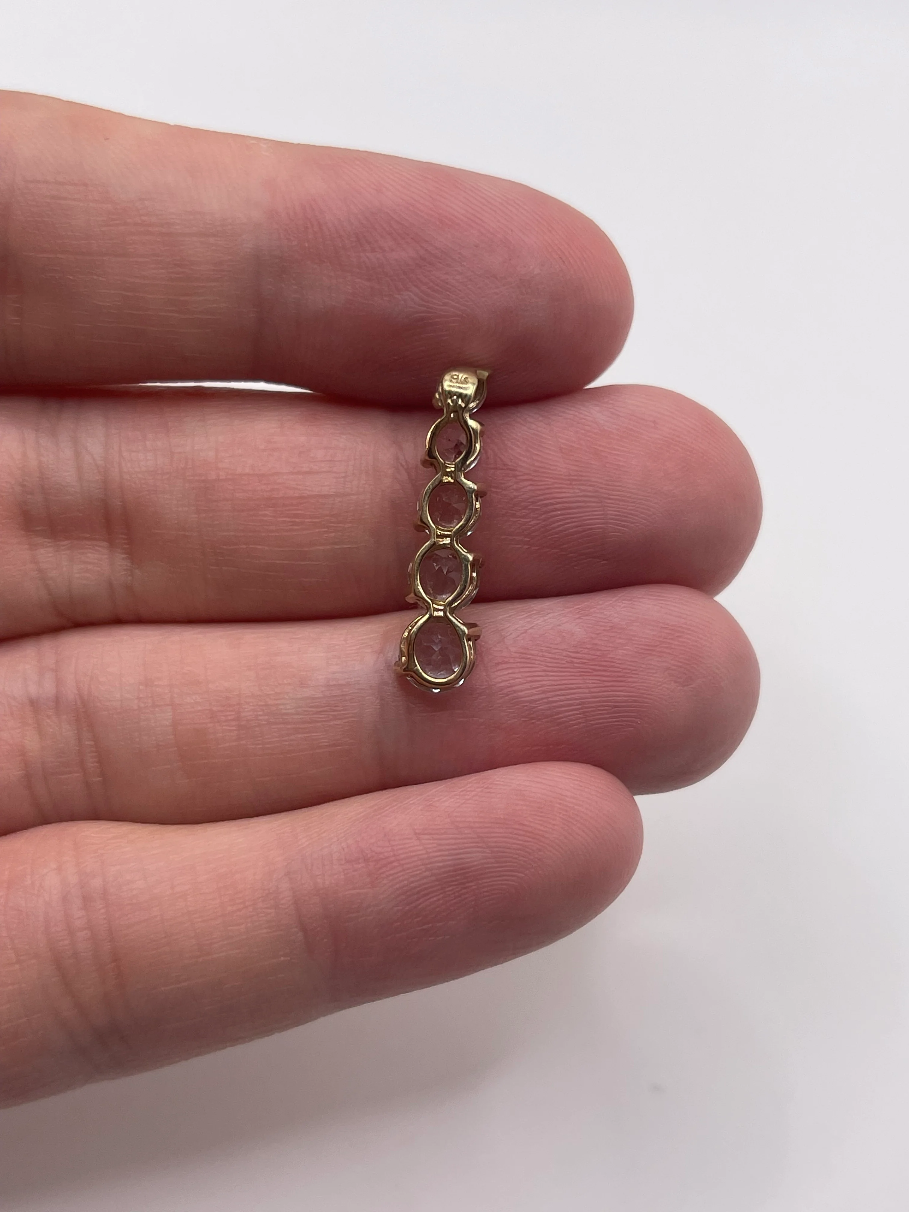 9ct gold blue topaz pendant - Image 3