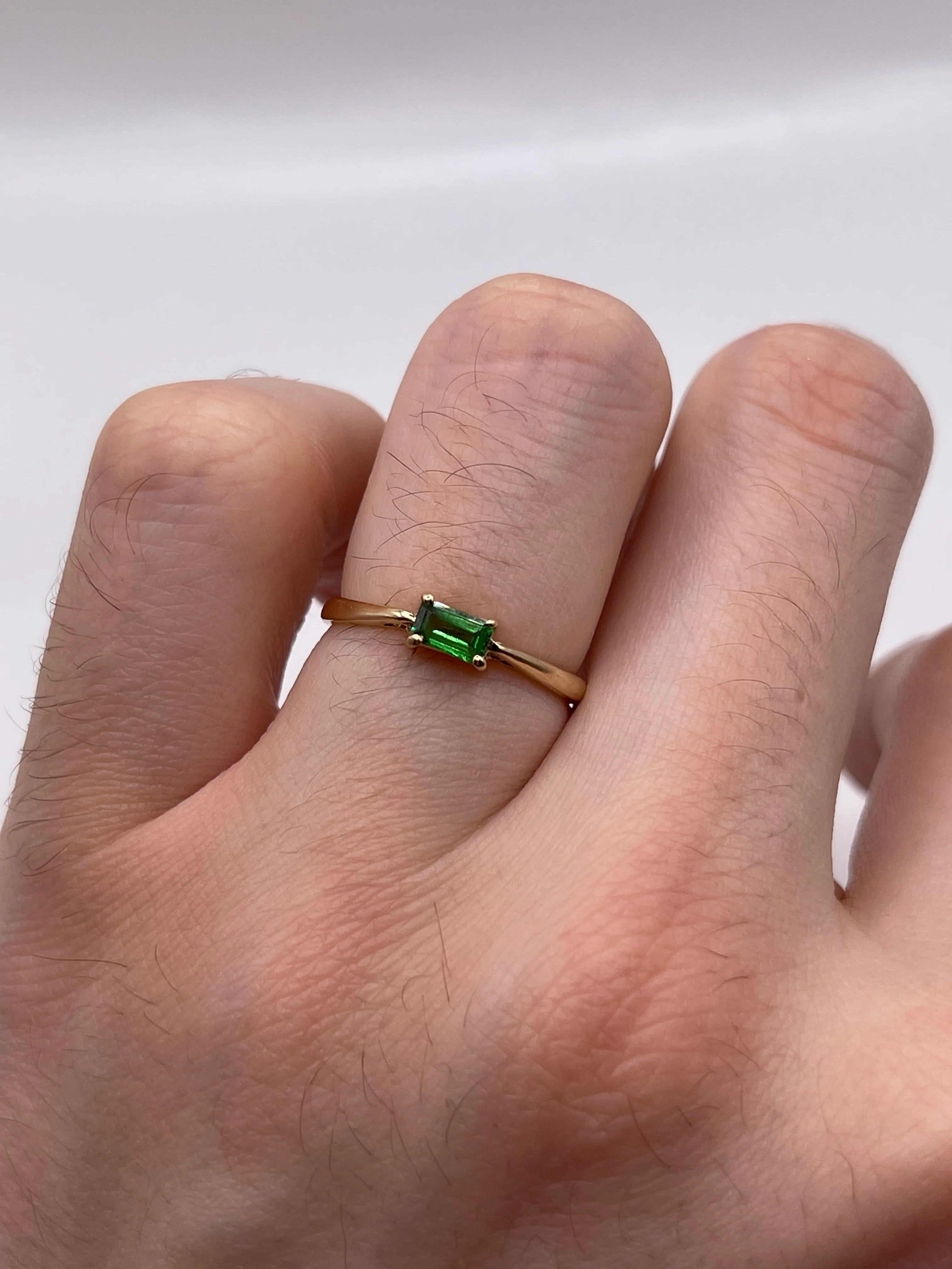 9ct gold diopside ring - Image 4