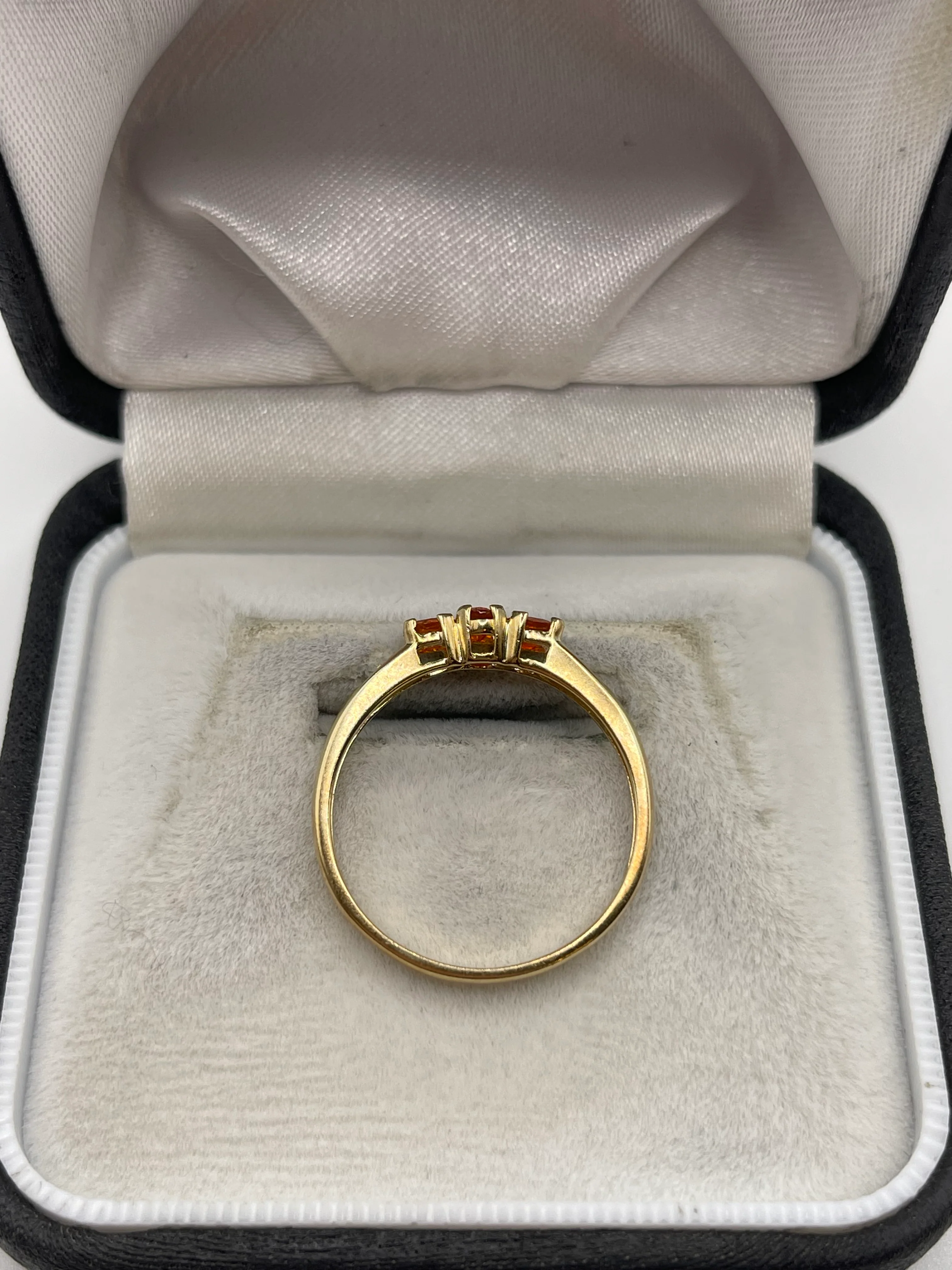 9ct gold fire opal and diamond ring - Image 3