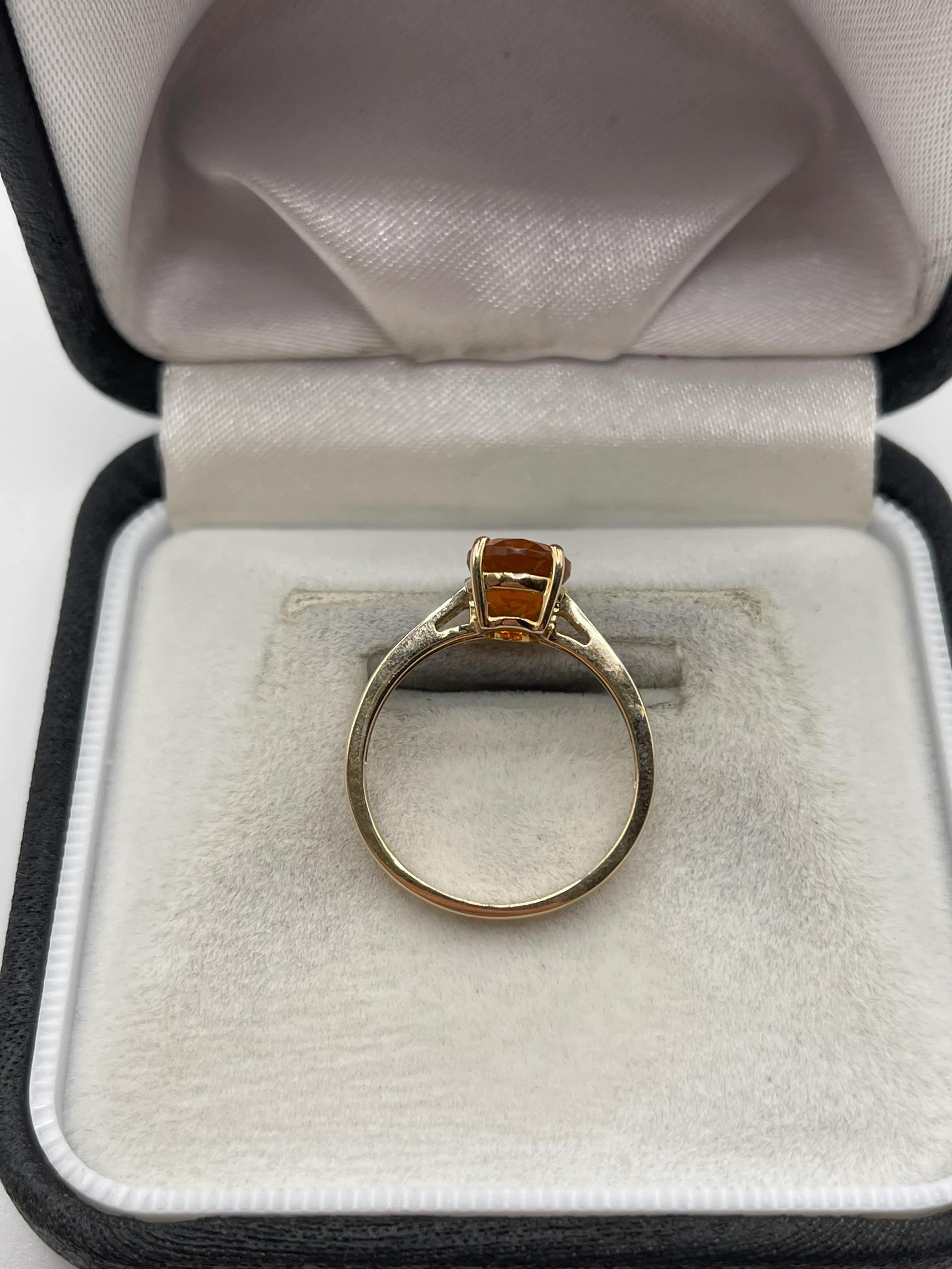 9ct gold fire opal and zircon ring - Image 3
