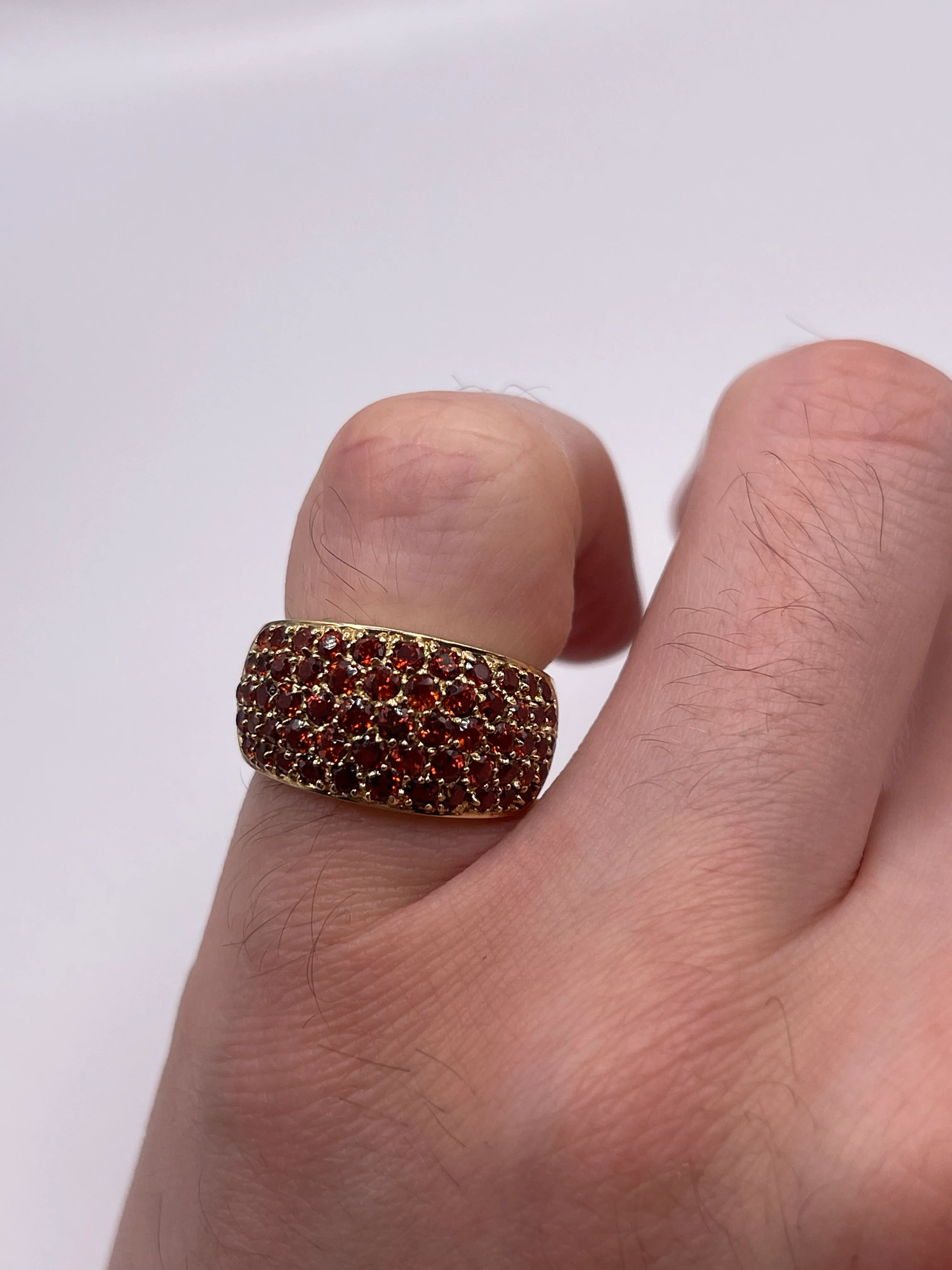 9ct gold garnet cluster ring - Image 4