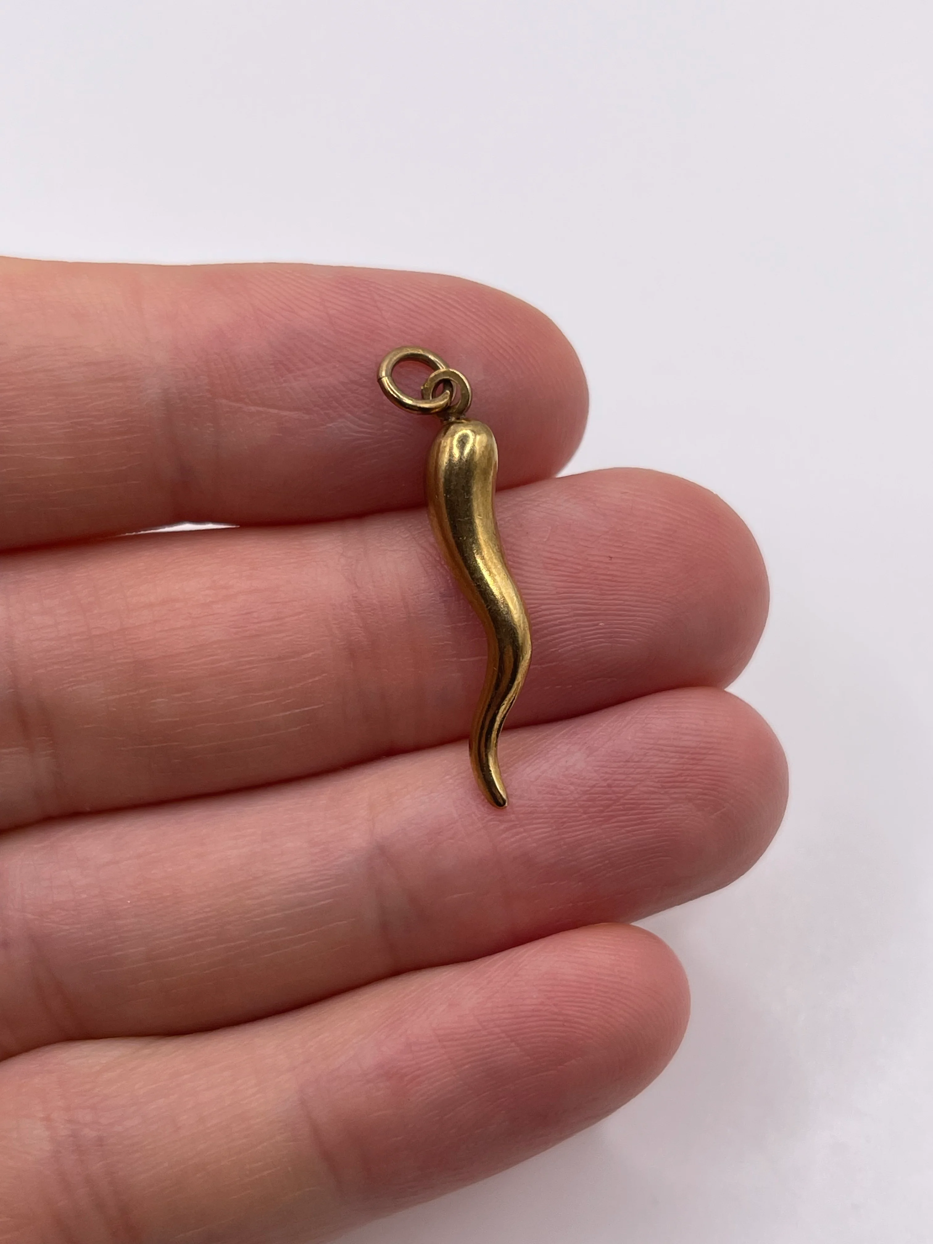 9ct gold horn of plenty pendant