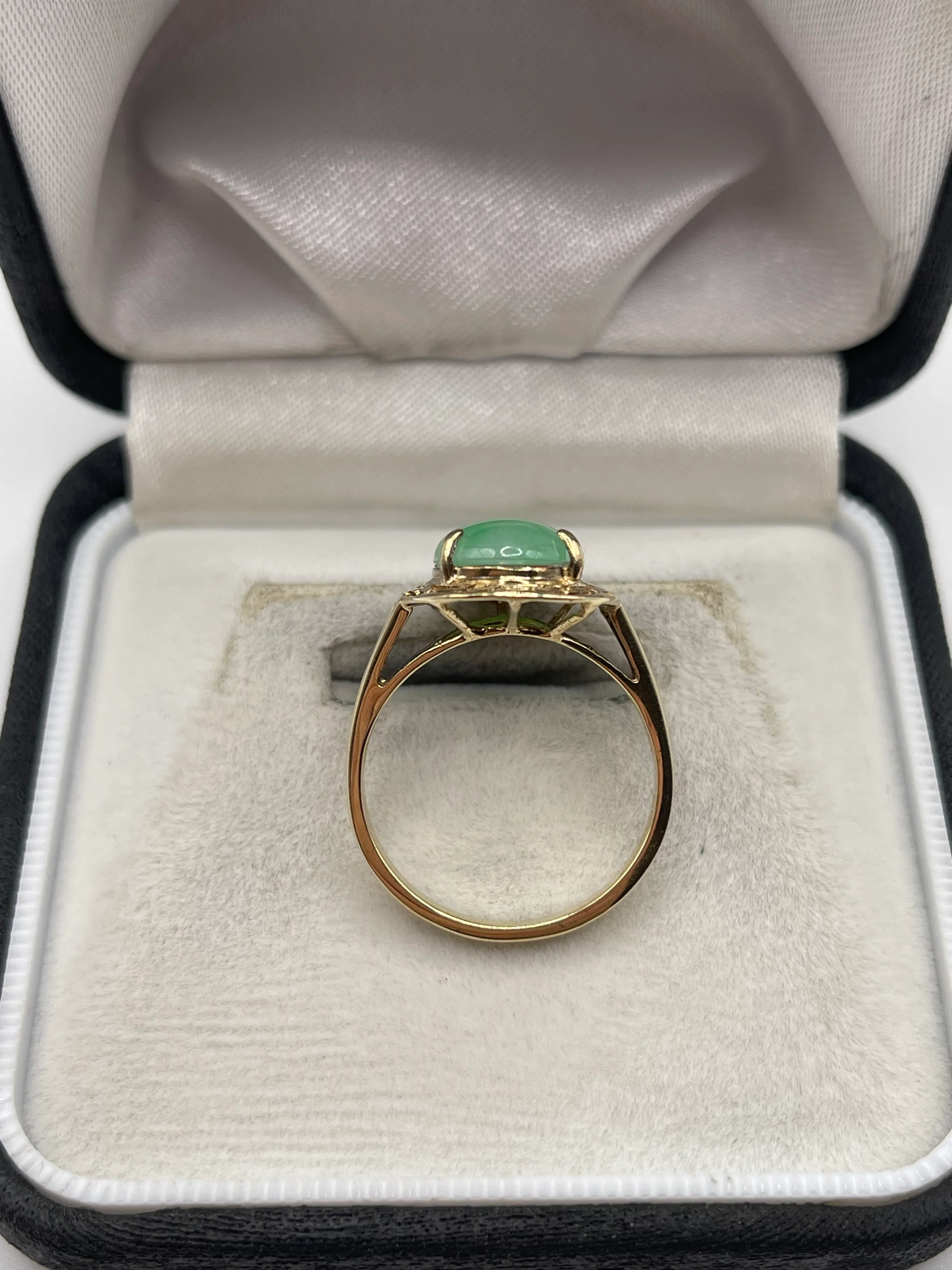 9ct gold jade ring - Image 3