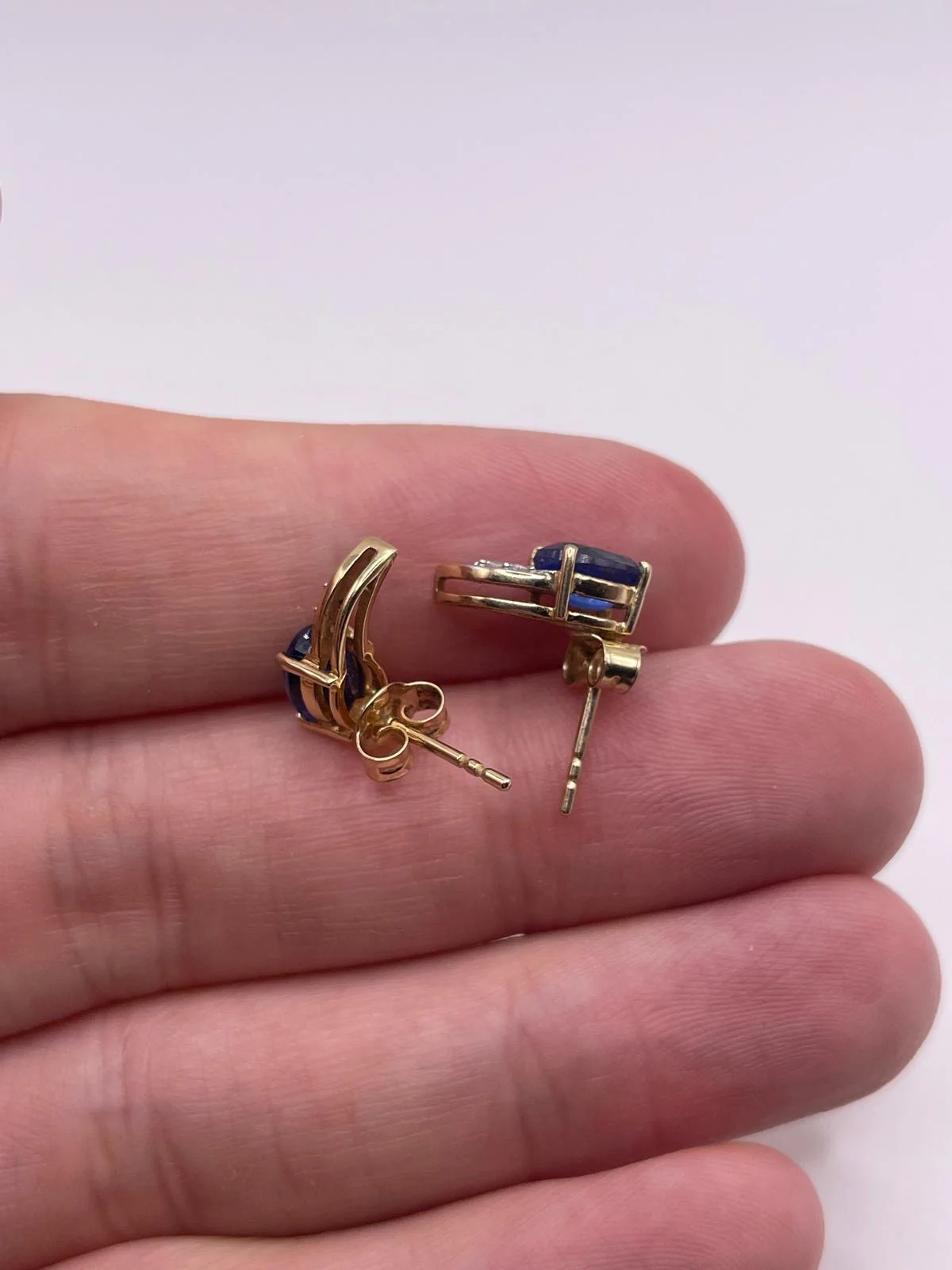 9ct gold kyanite earrings - Image 3