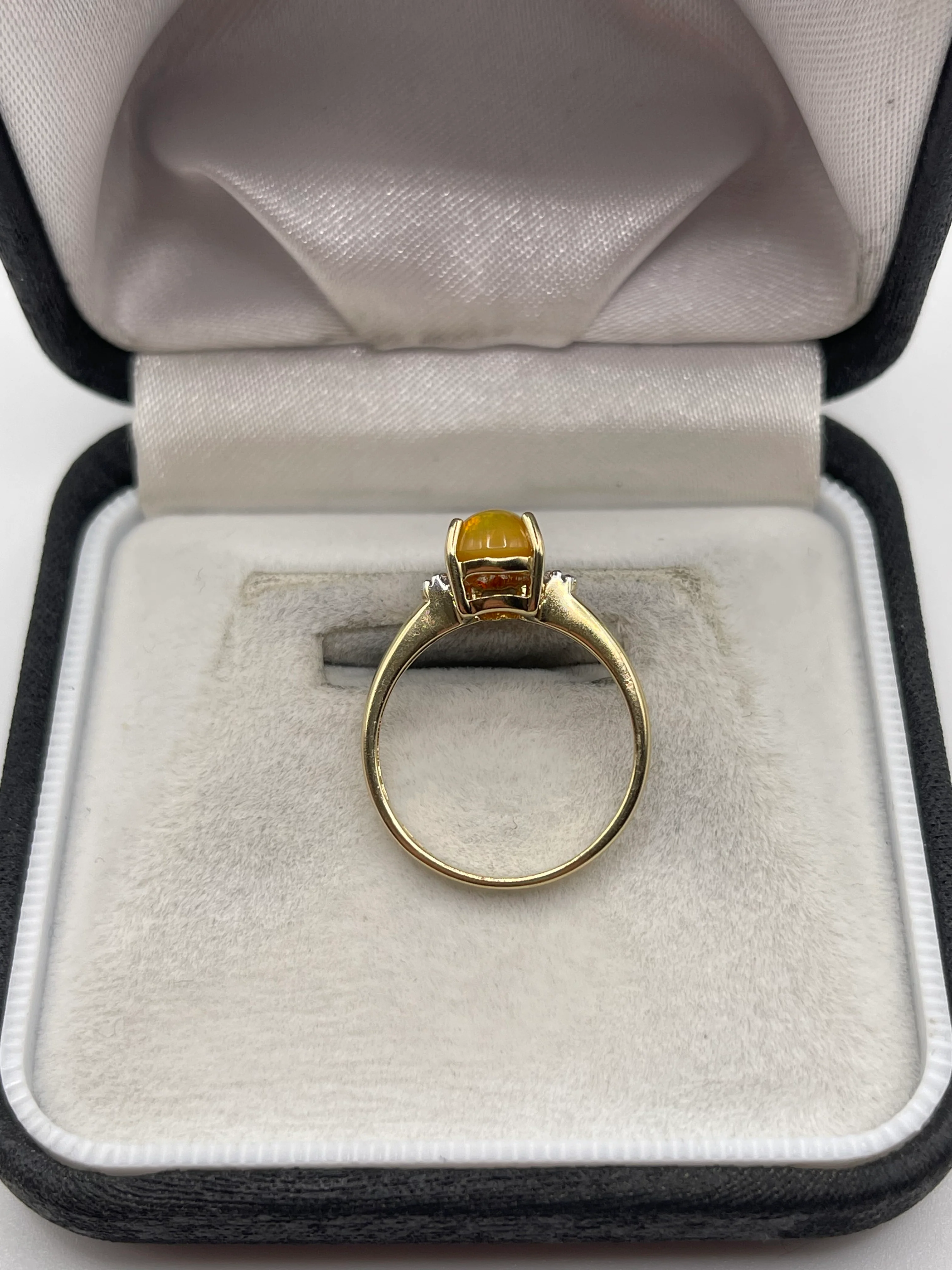 9ct gold opal and diamond ring - Image 3