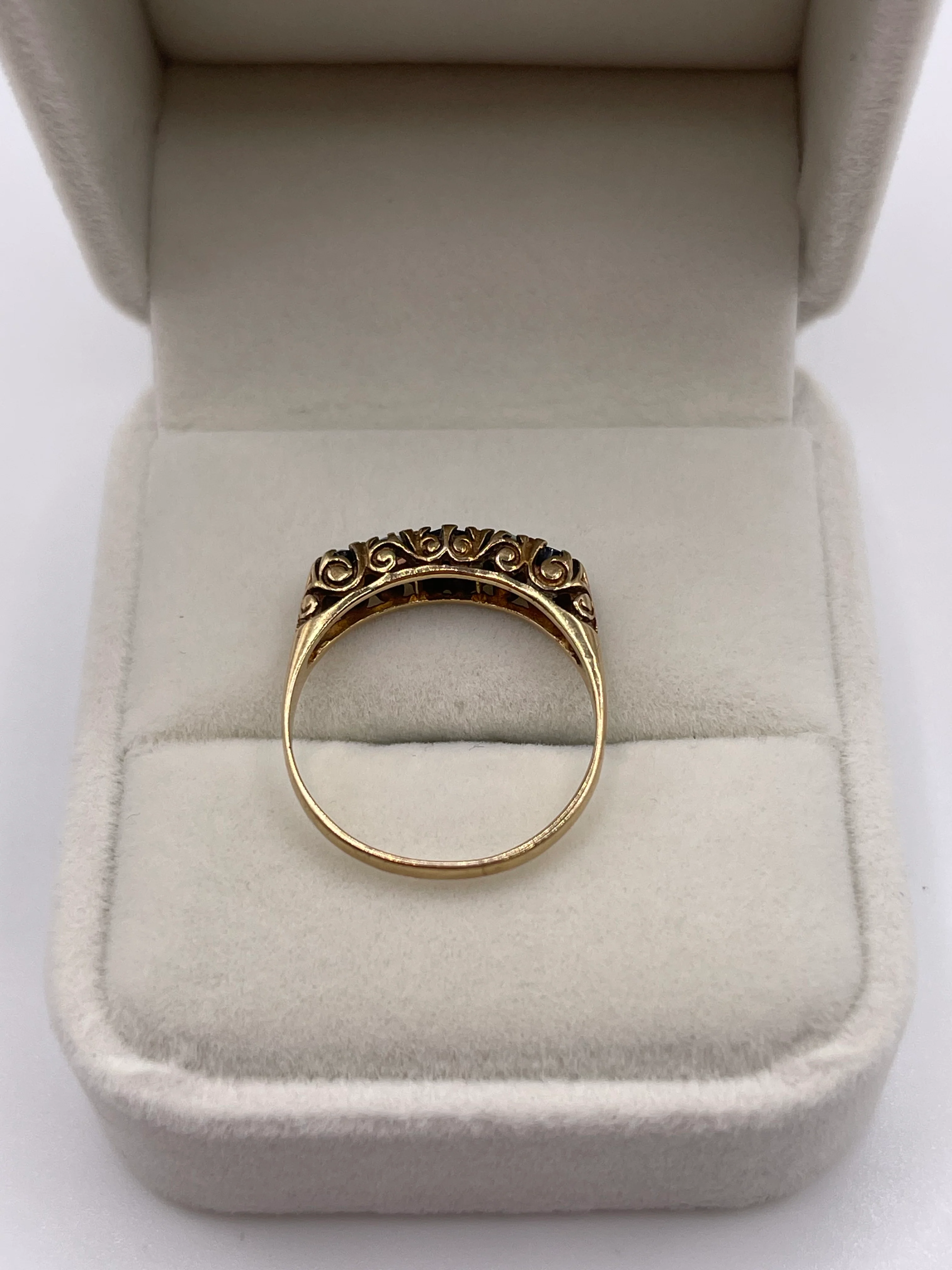 9ct gold opal and sapphire ring - Image 3