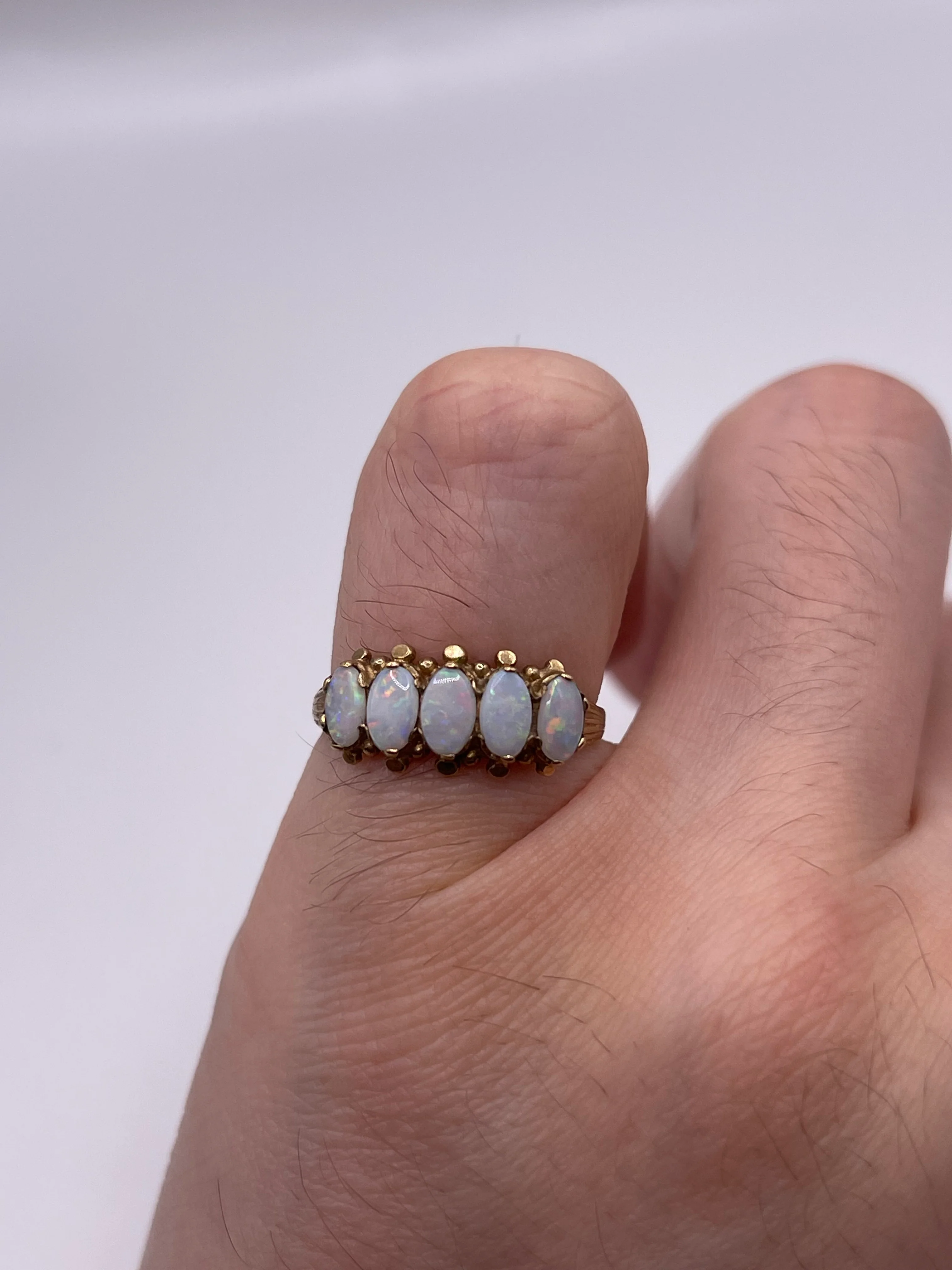 9ct gold opal ring - Image 4