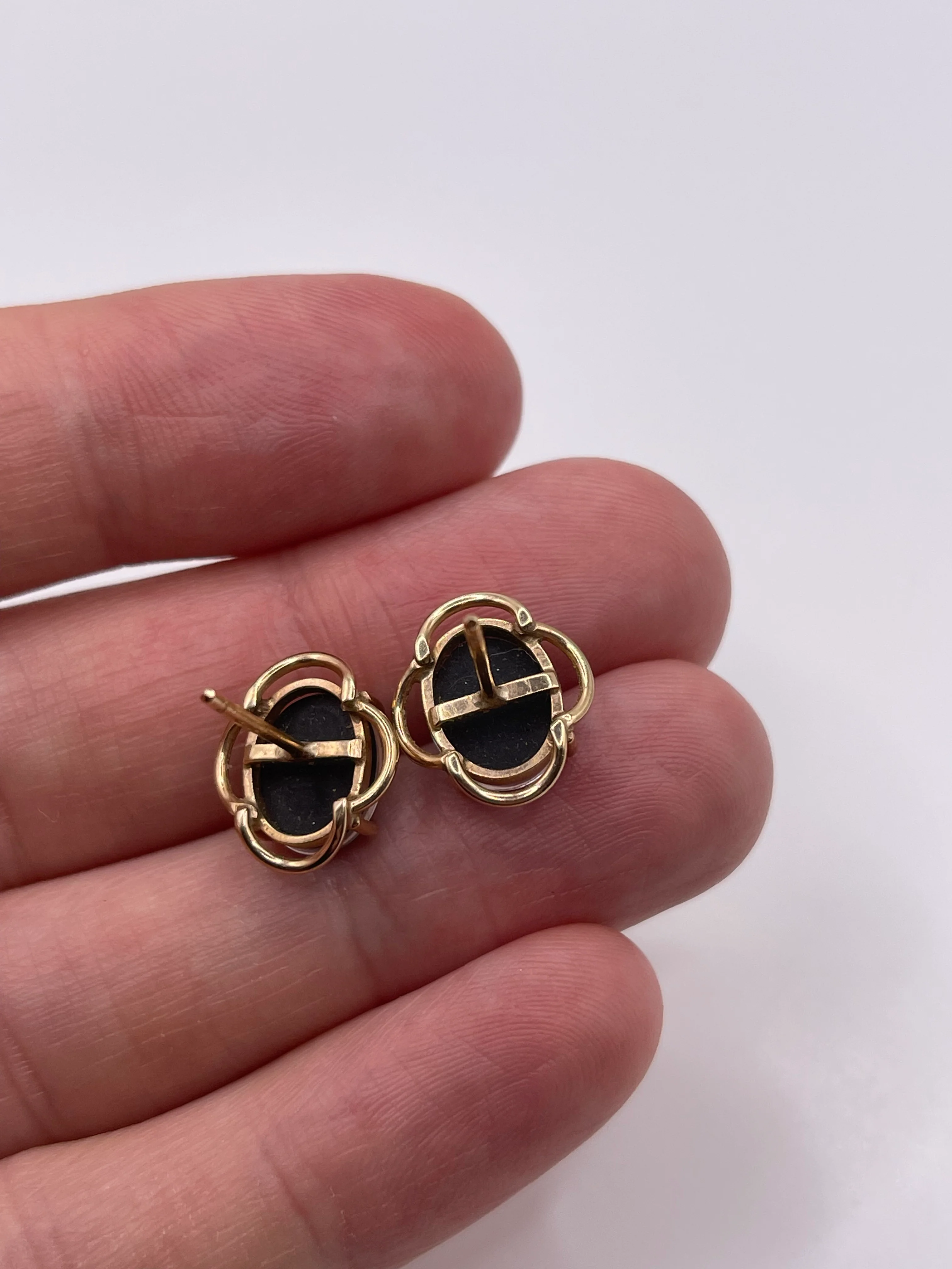 9ct gold opal triplet earrings - Image 3