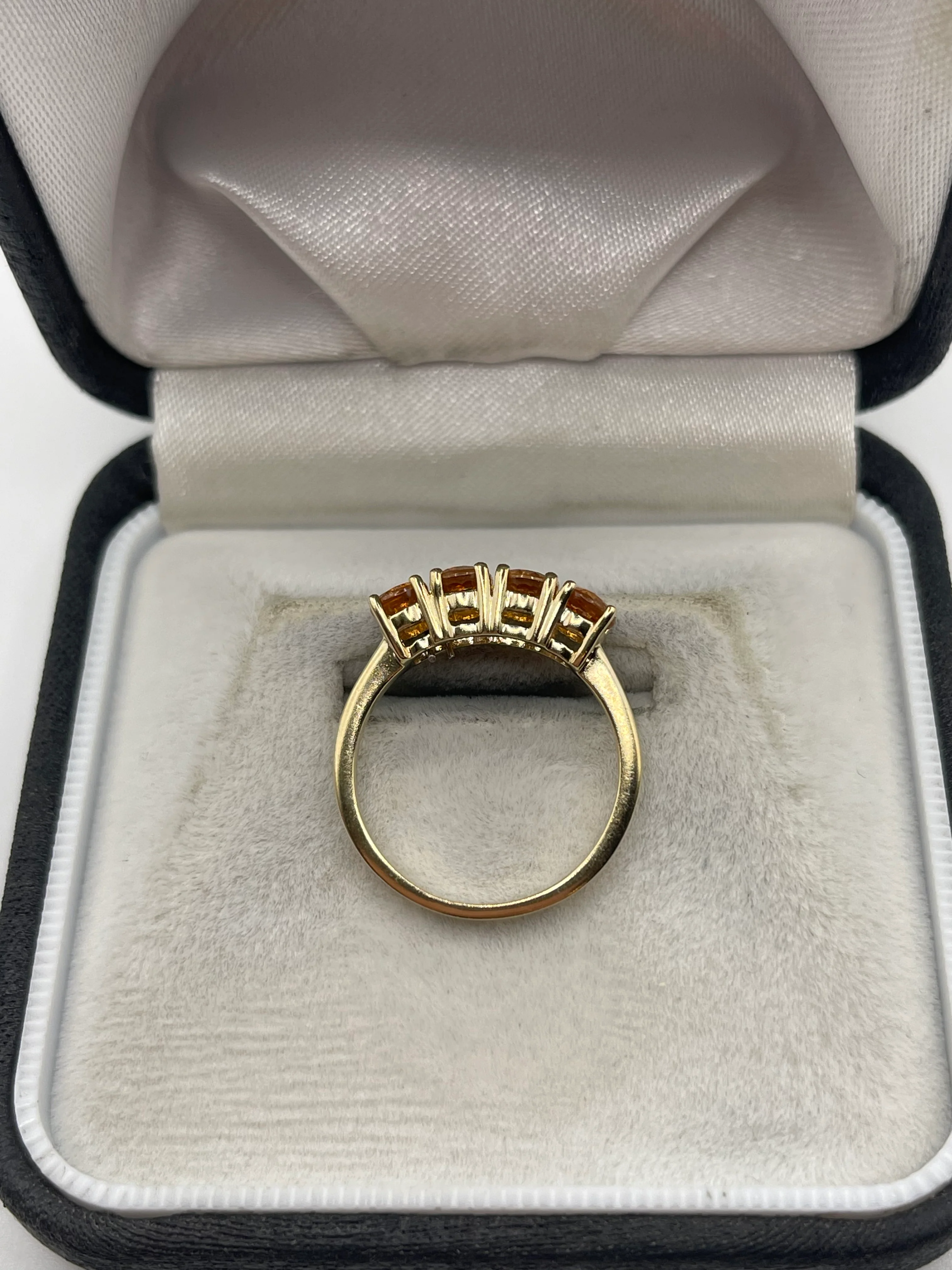 9ct gold orange sapphire ring - Image 3