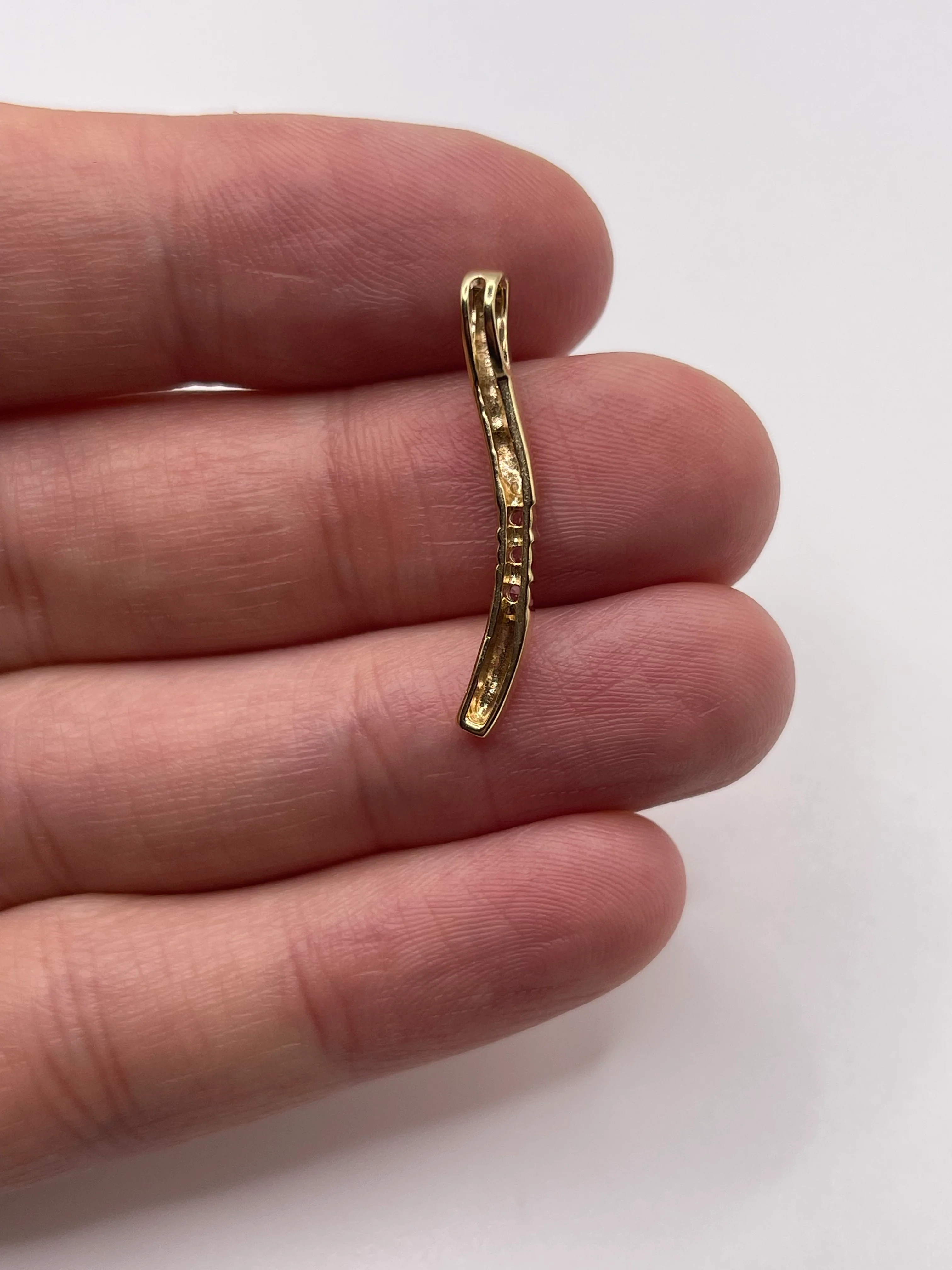 9ct gold pink topaz pendant - Image 2