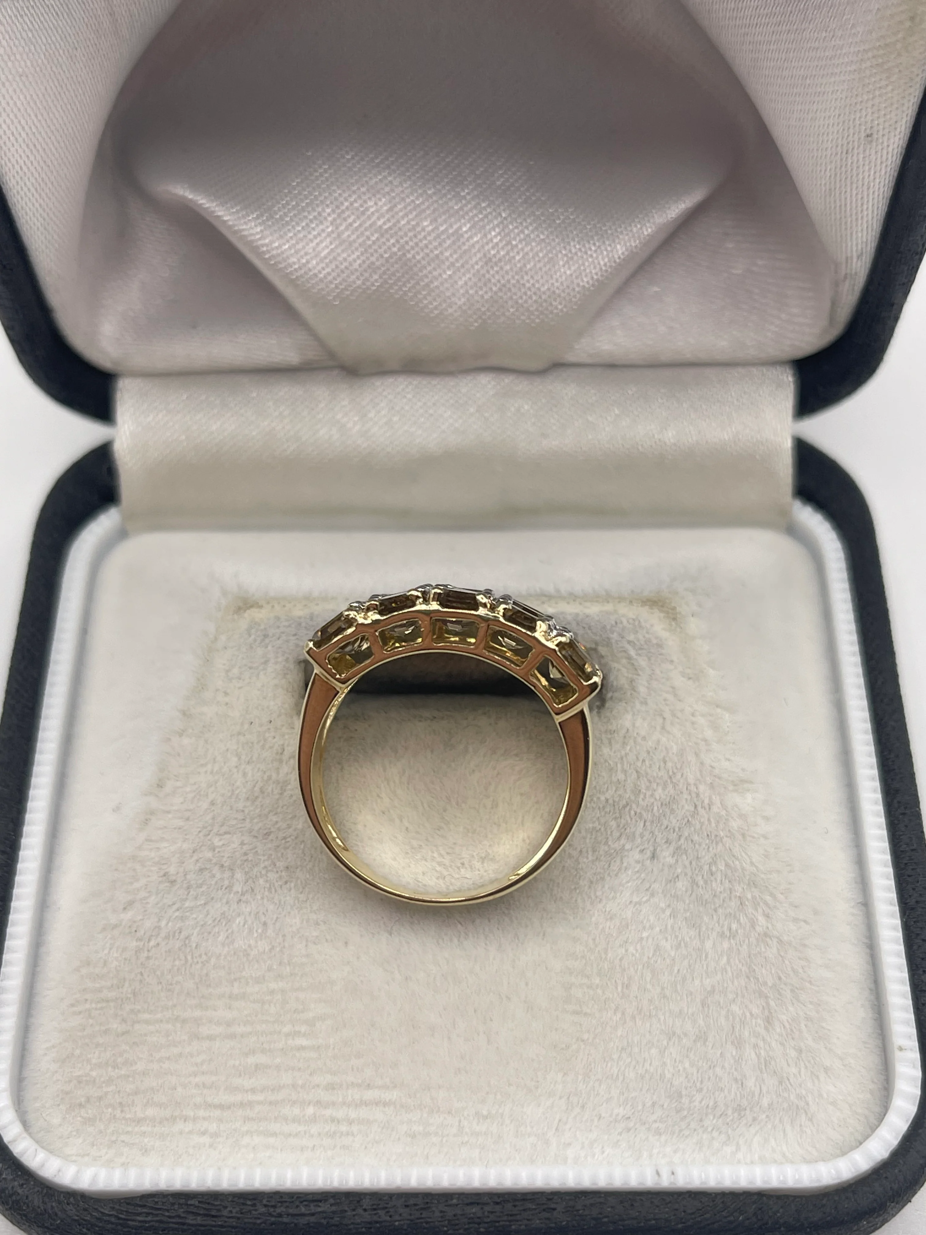 9ct gold quartz and diamond ring - Image 3