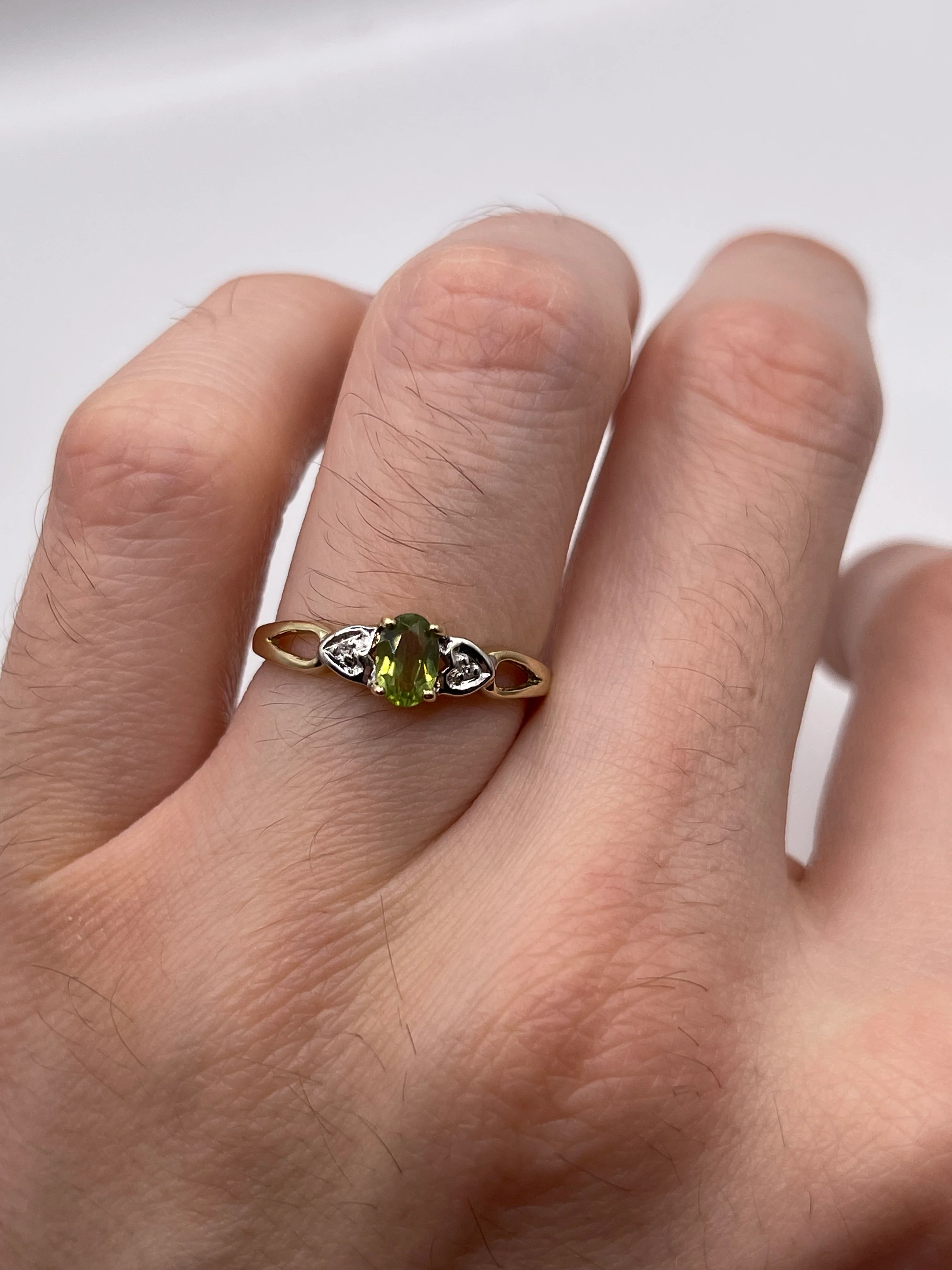 9ct gold quartz and diamond ring - Image 4