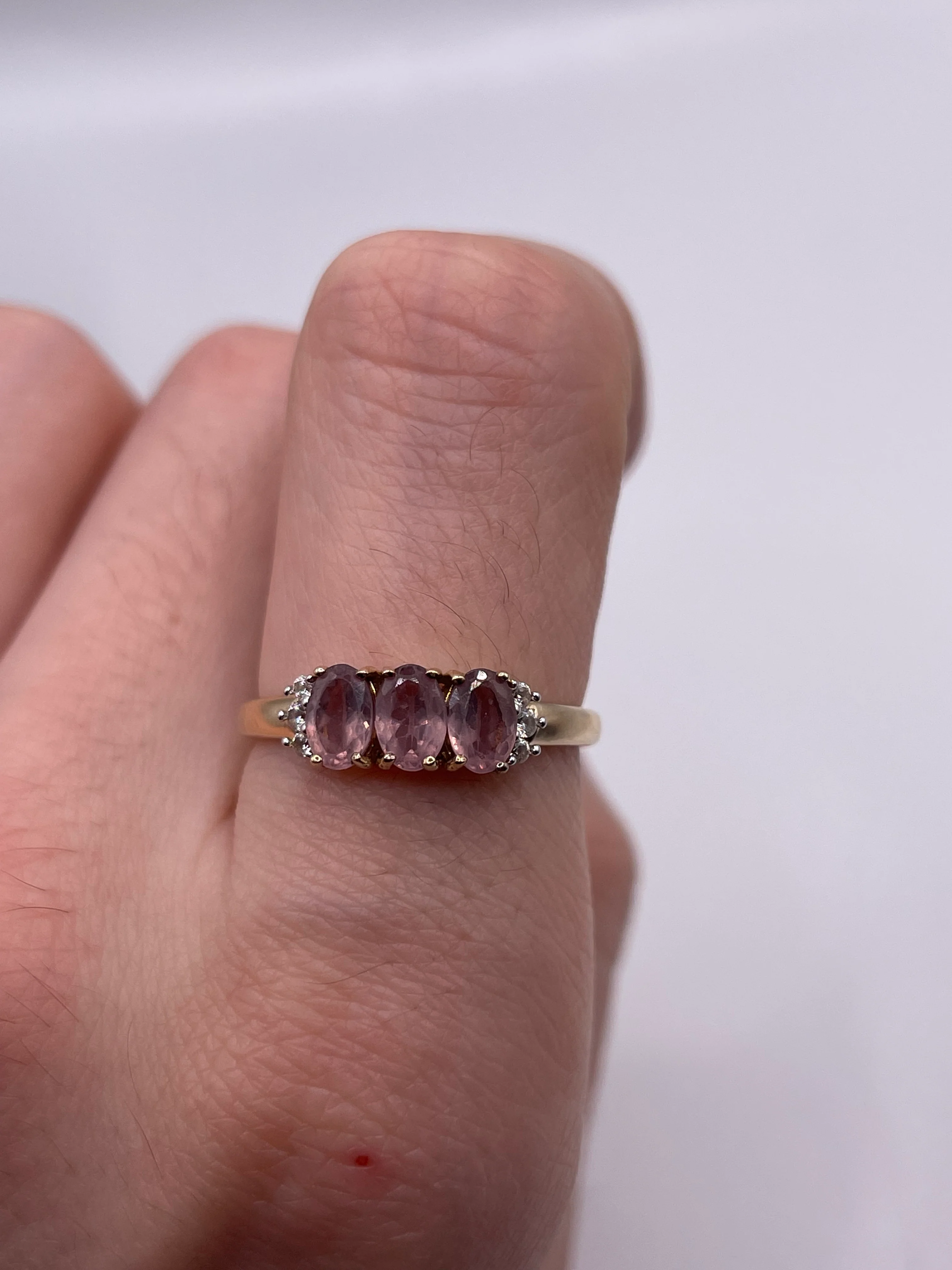 9ct gold quartz and zircon ring - Image 4