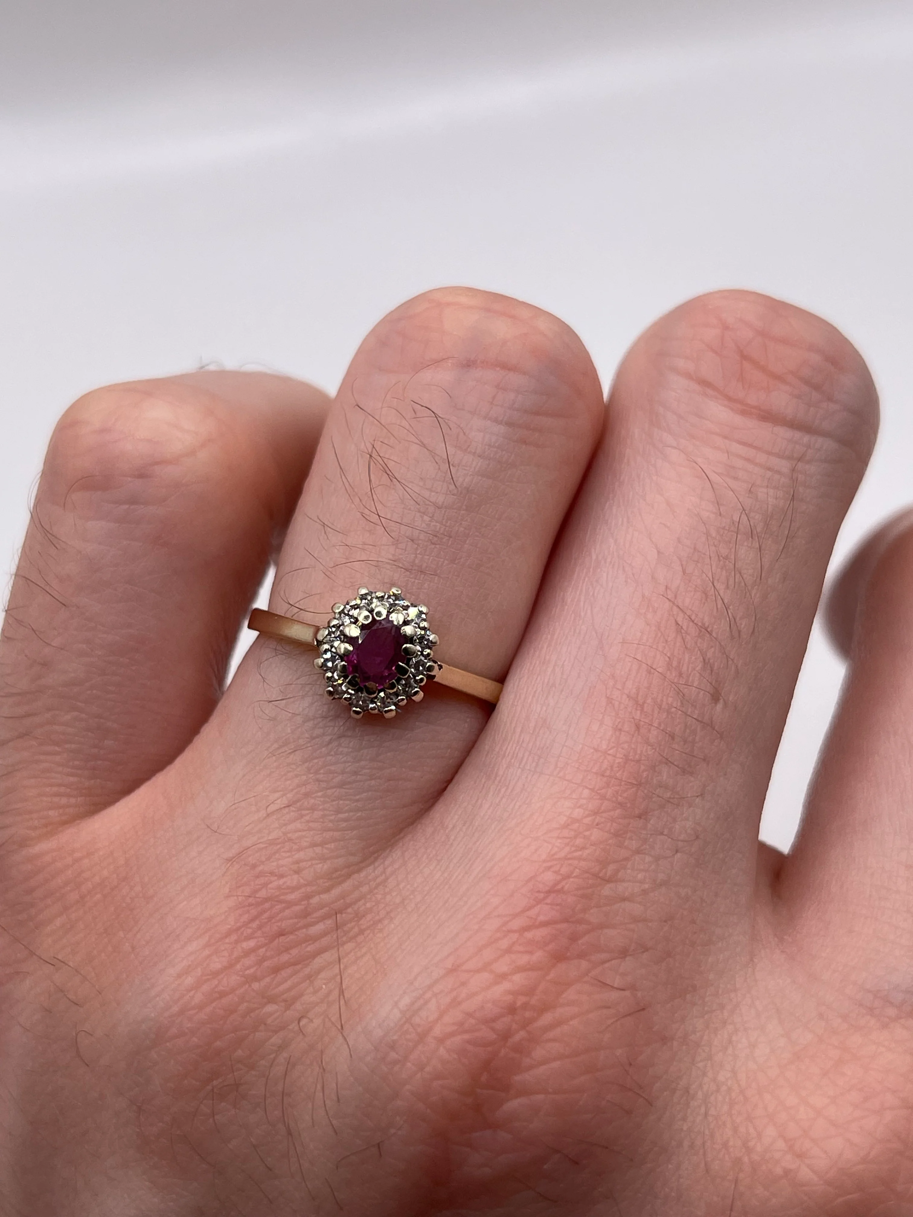 9ct gold ruby and diamond ring - Image 4