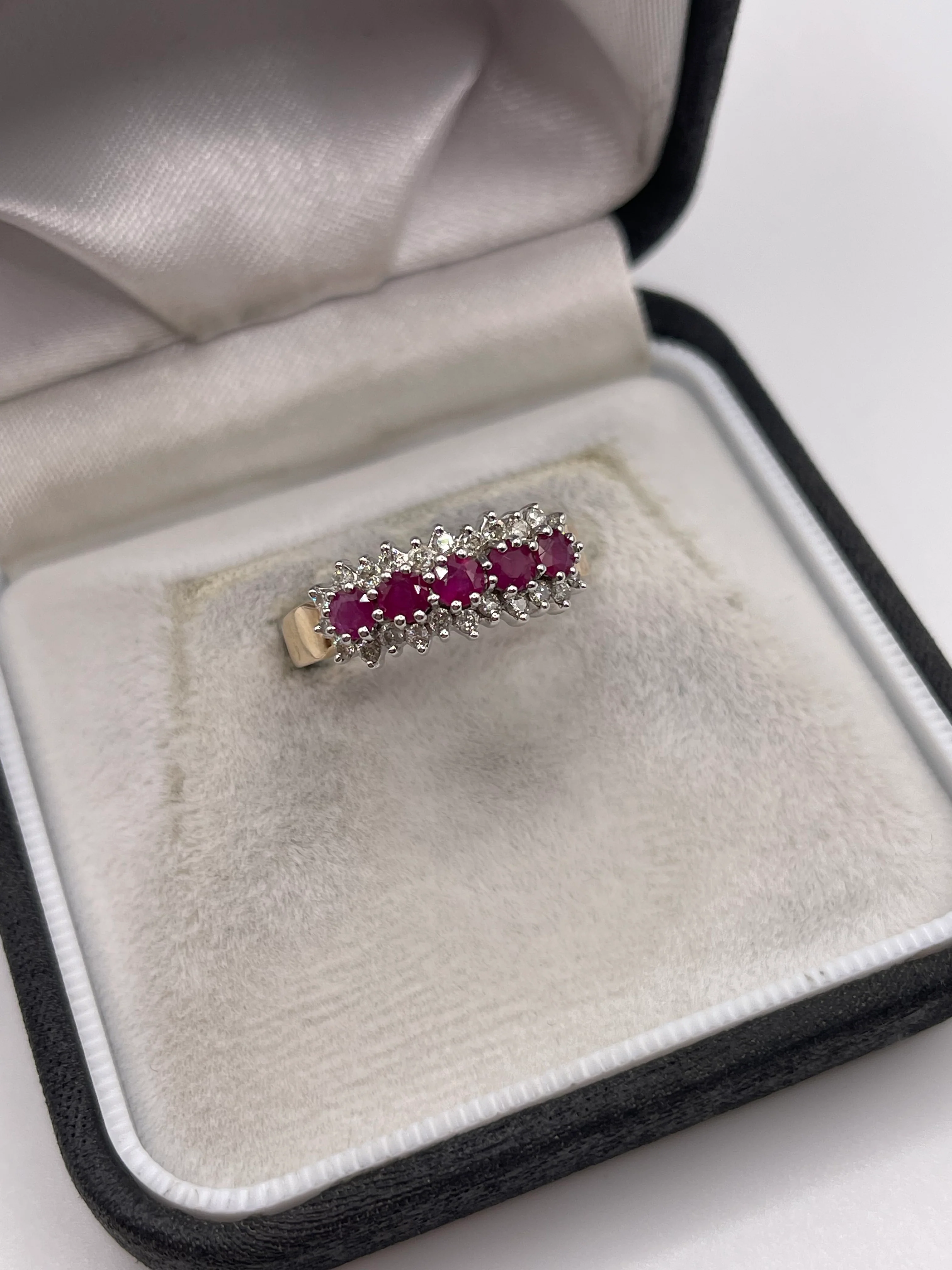 9ct gold ruby and diamond ring - Image 2