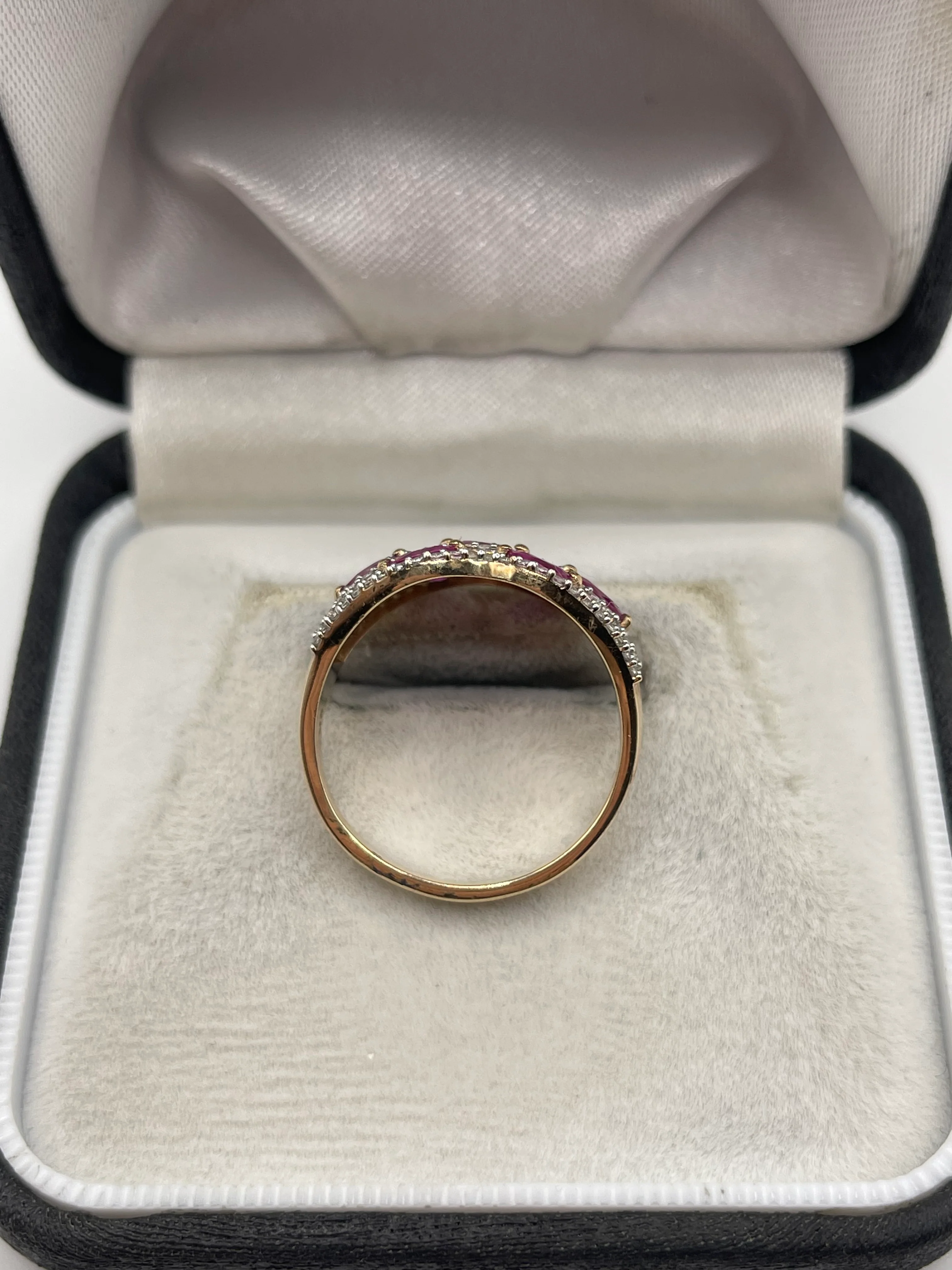9ct gold ruby and zircon ring - Image 3