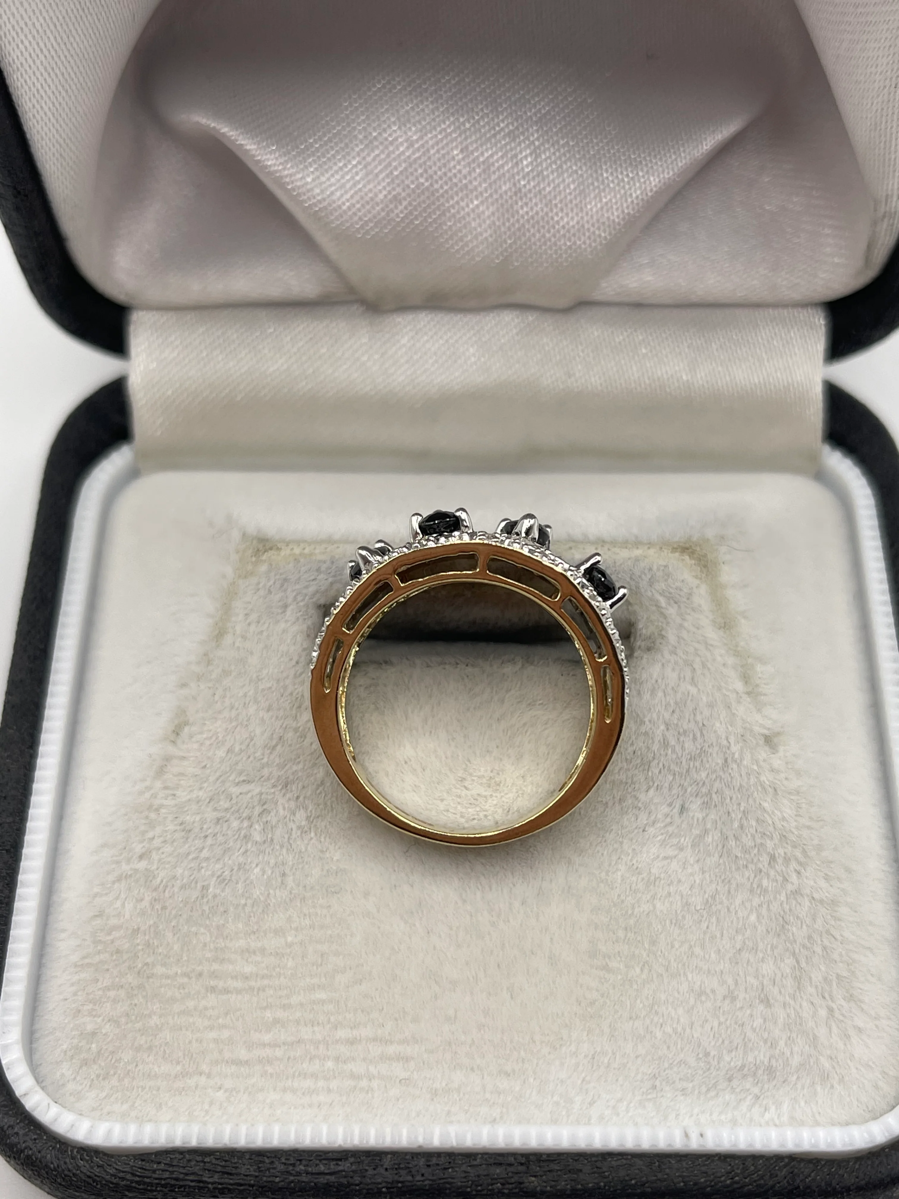 9ct gold sapphire and diamond ring - Image 3
