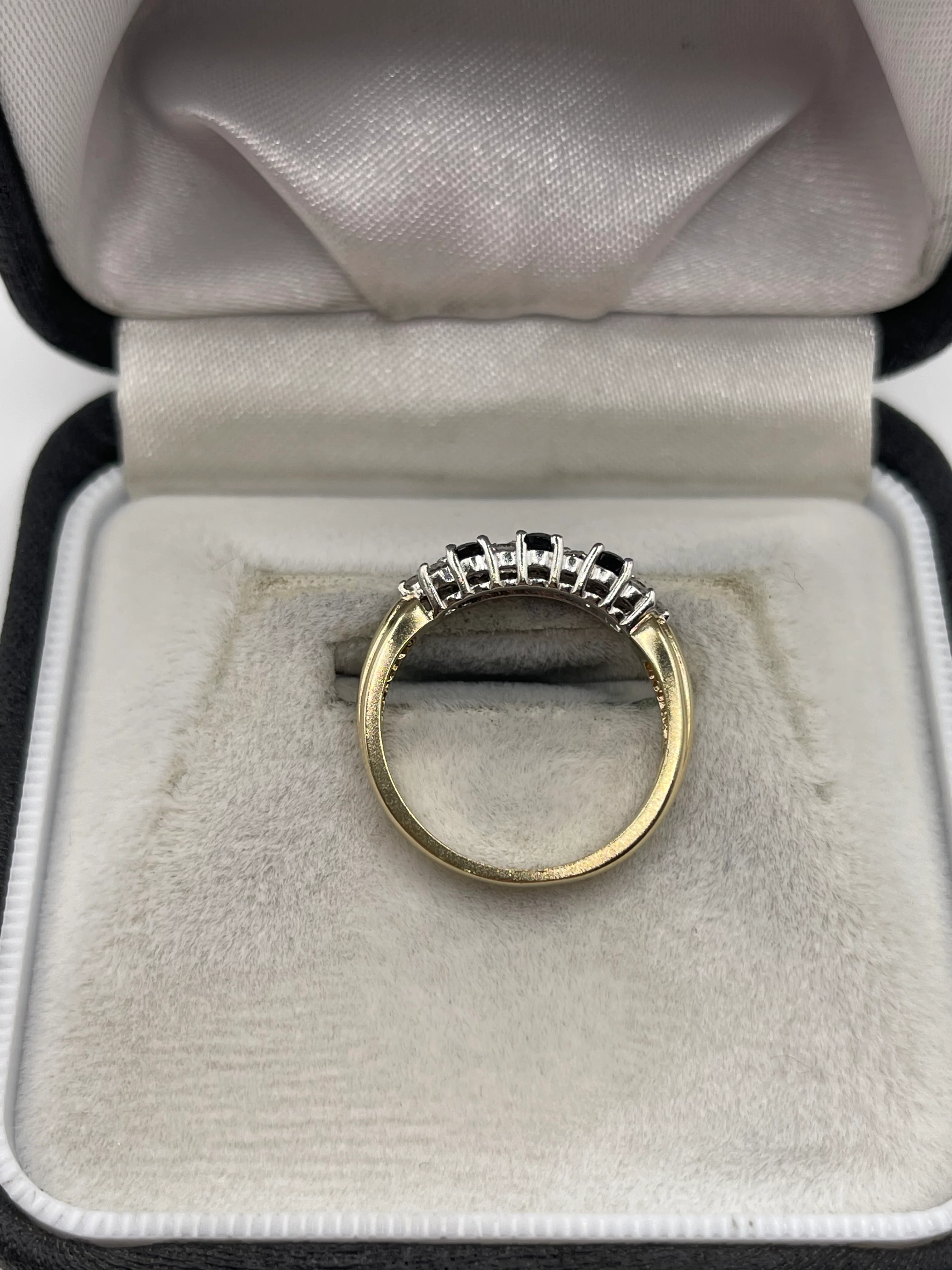 9ct gold sapphire and diamond ring - Image 3