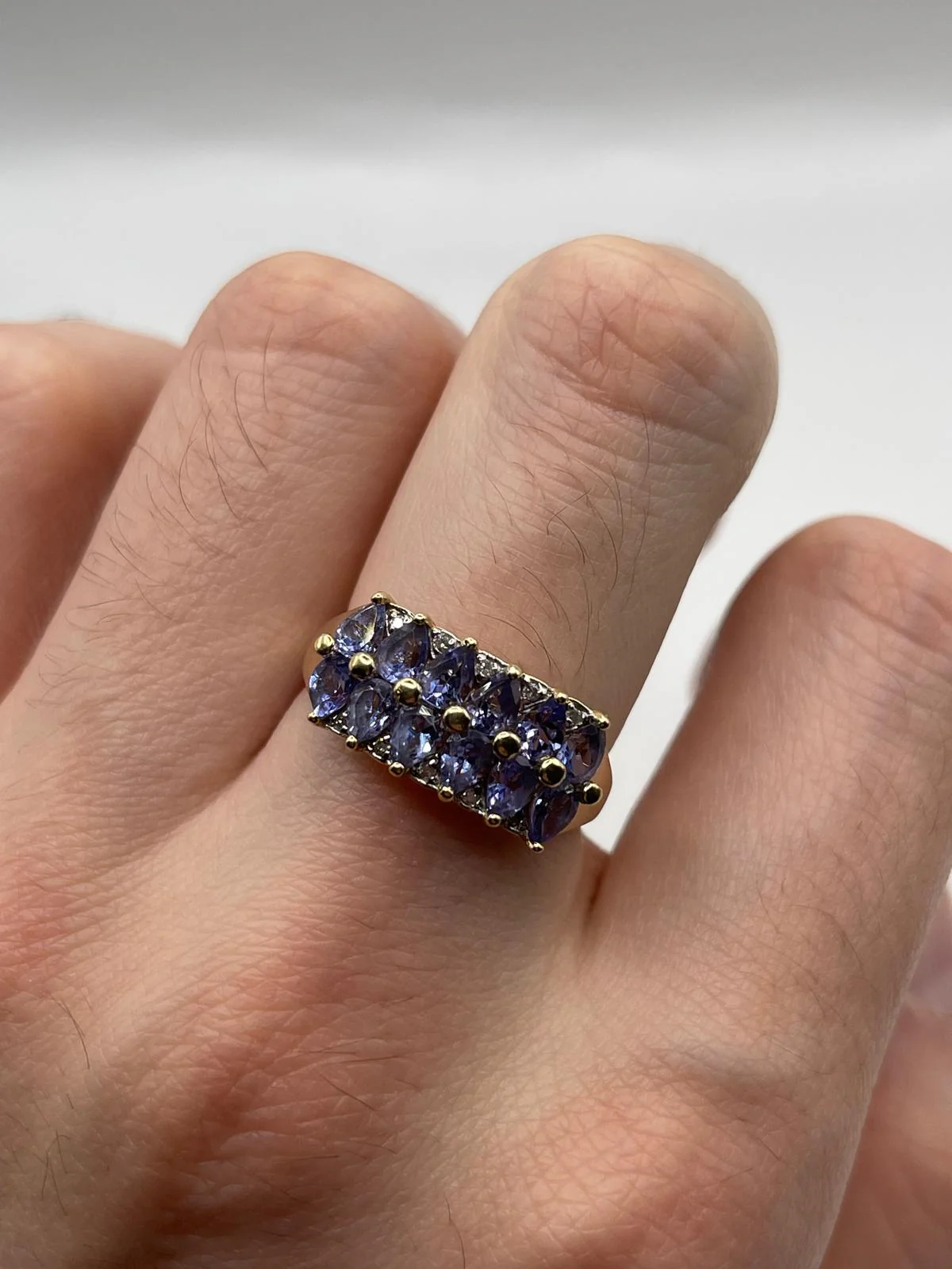 9ct gold tanzanite and diamond ring - Image 3