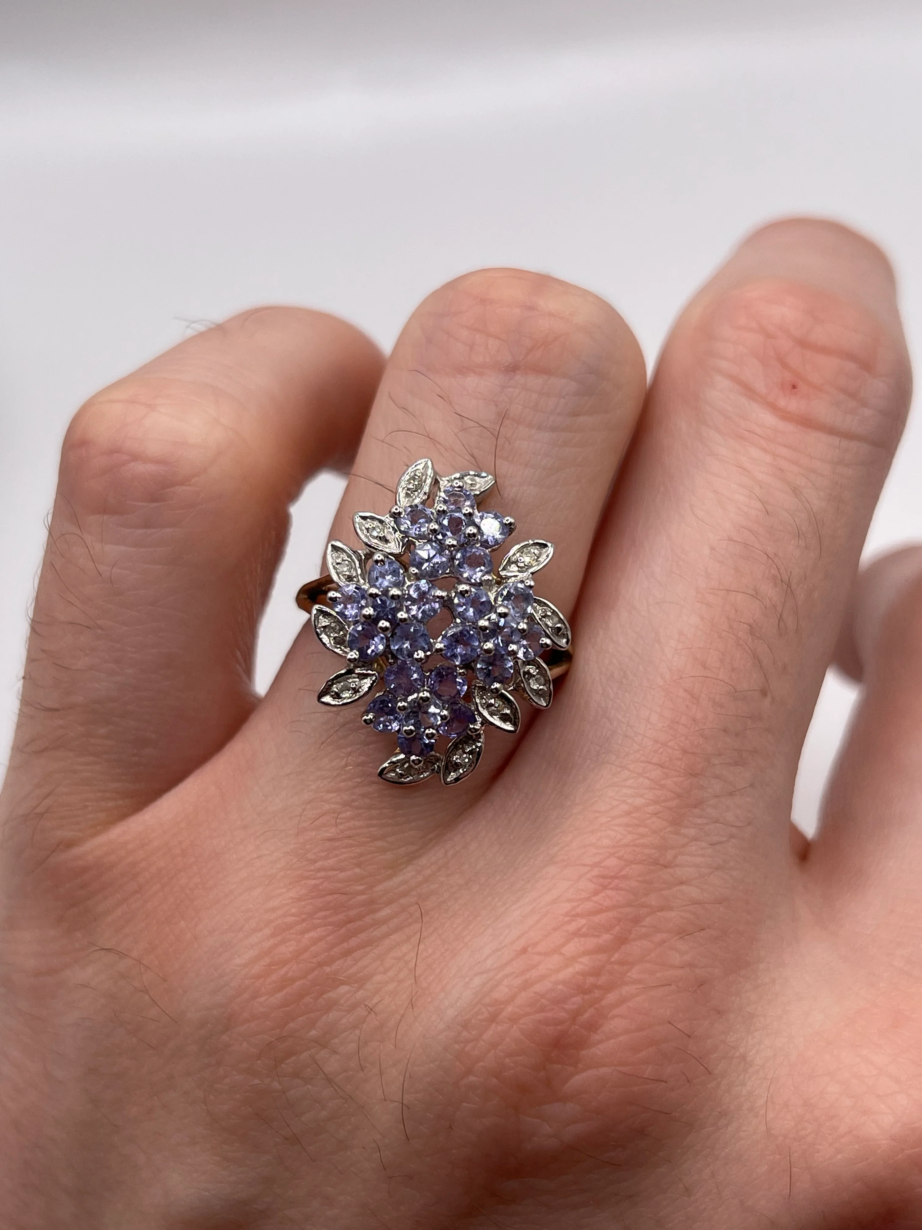 9ct gold tanzanite and diamond ring - Image 4