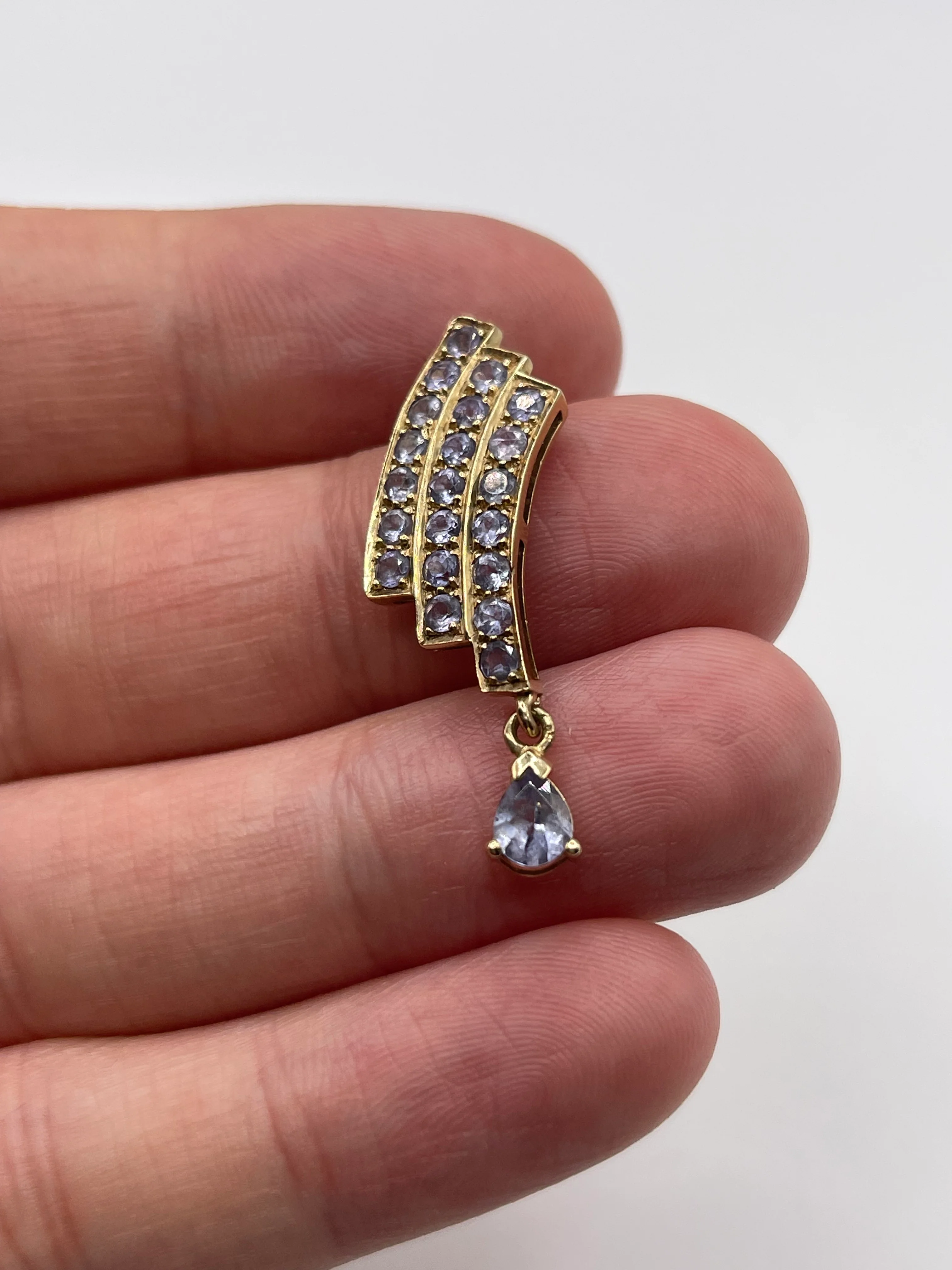 9ct gold tanzanite pendant - Image 2