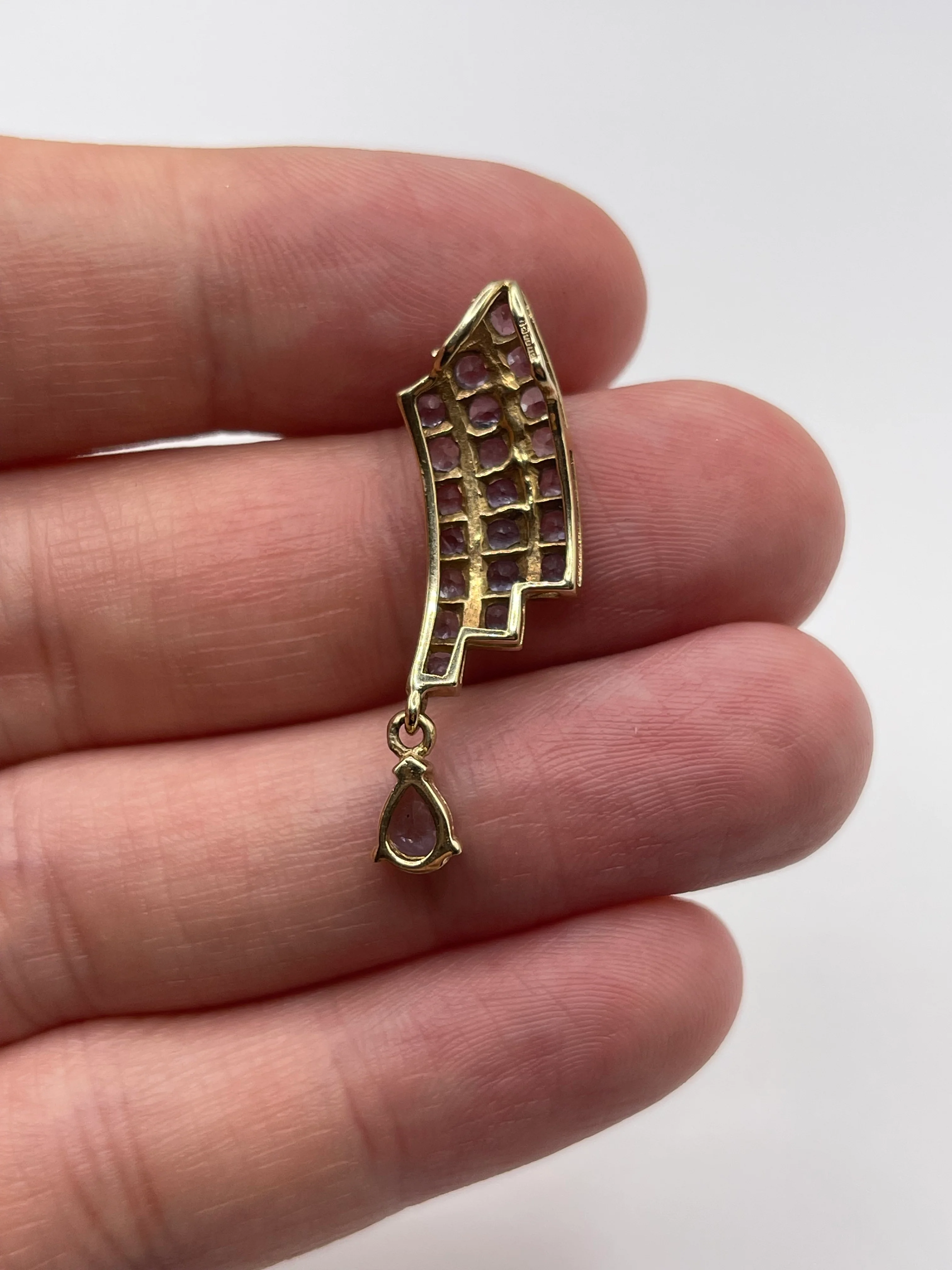 9ct gold tanzanite pendant - Image 3