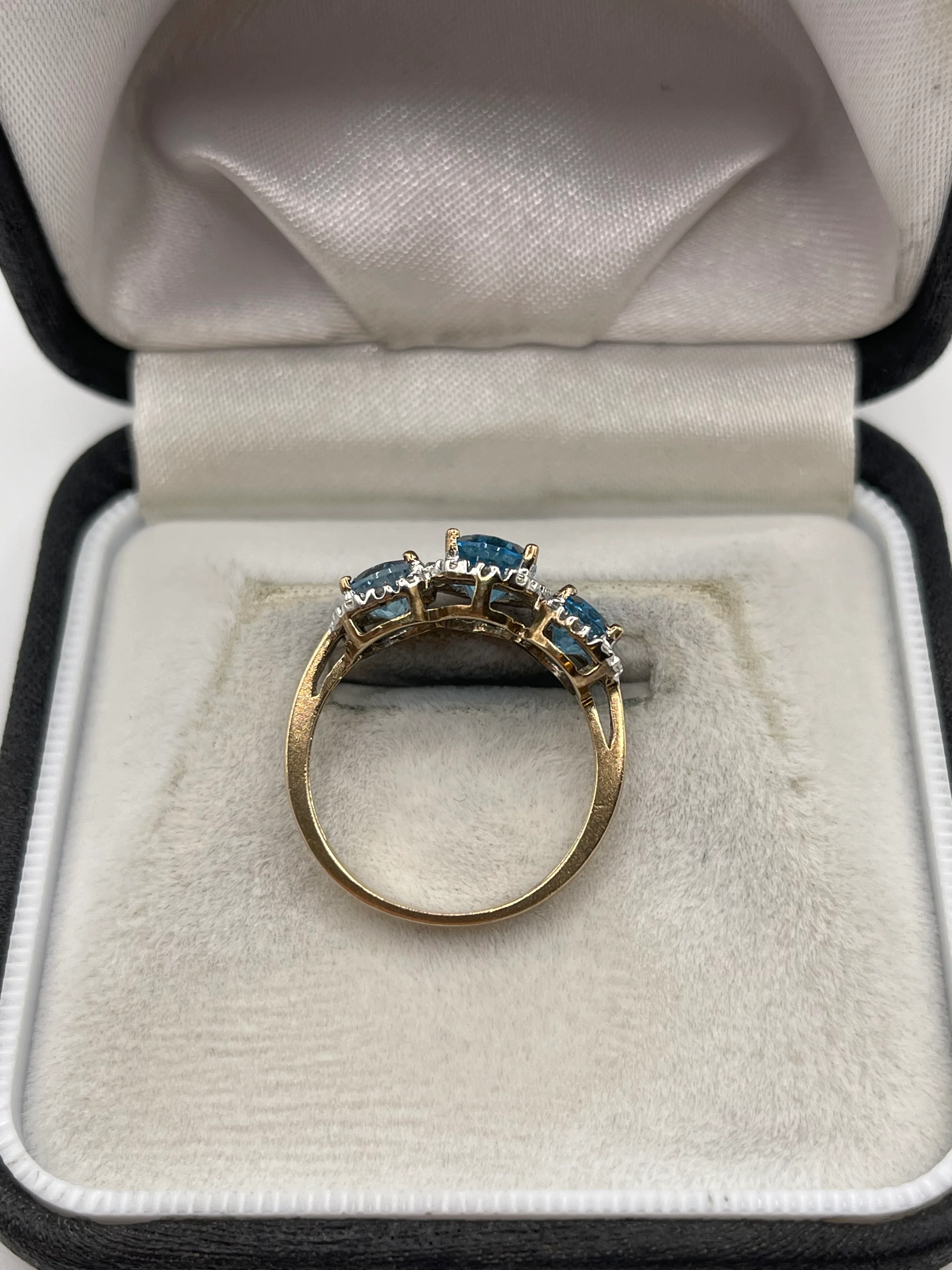 9ct gold topaz and diamond ring - Image 3