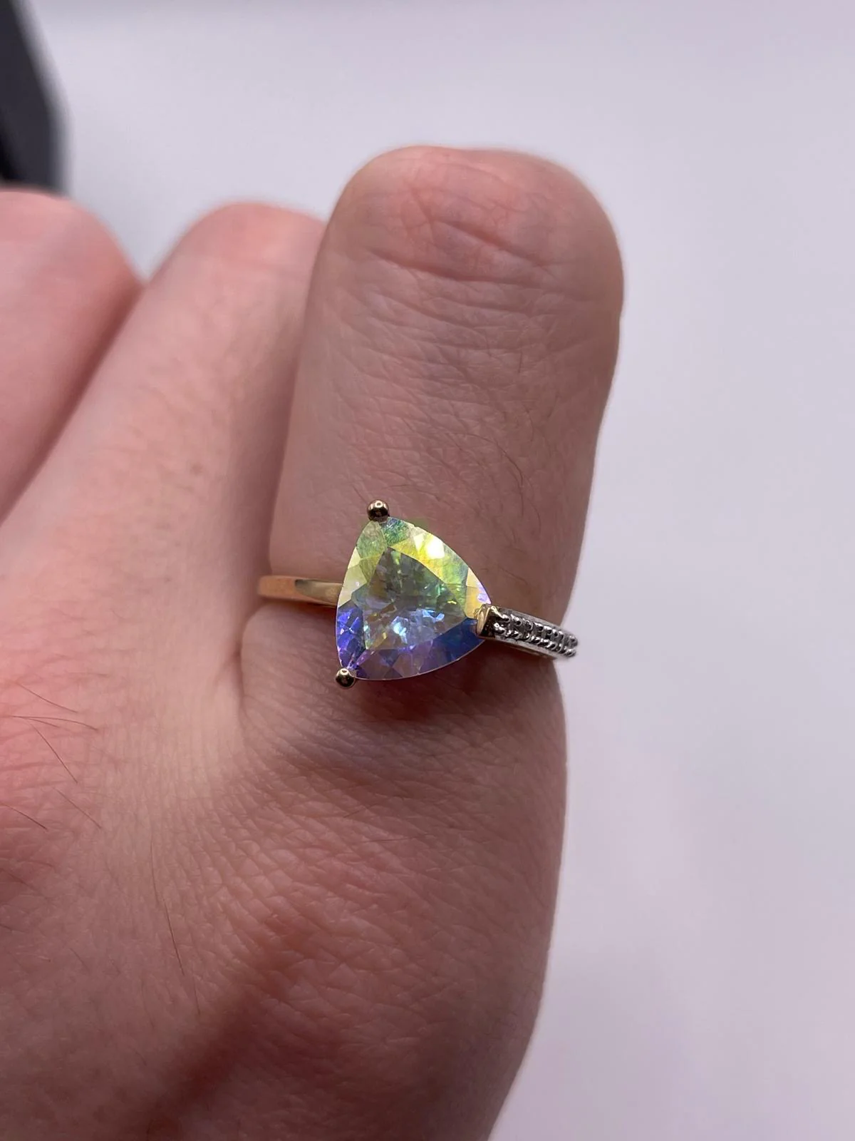 9ct gold topaz and zircon ring - Image 4