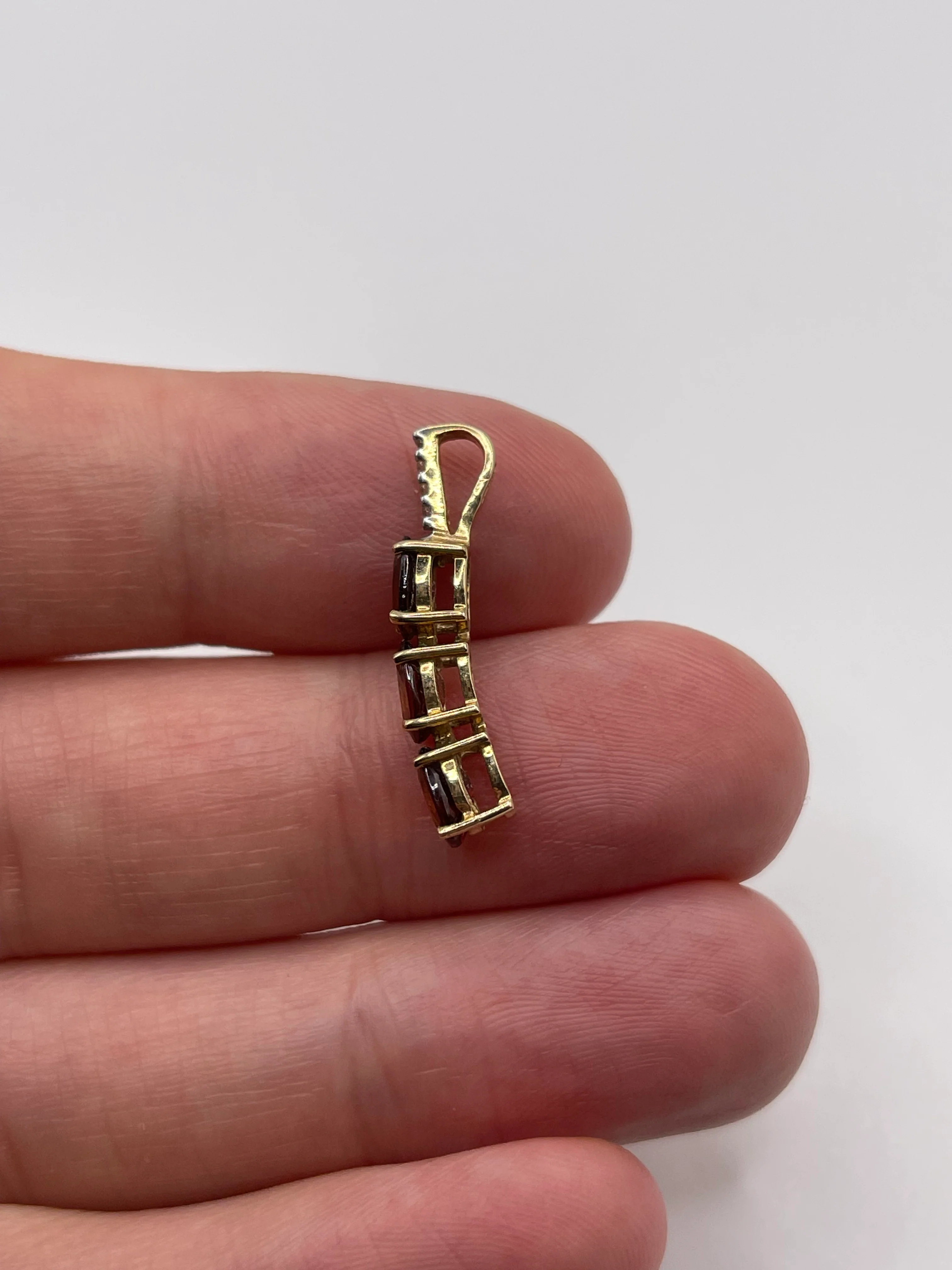 9ct gold tourmaline and zircon pendant - Image 3