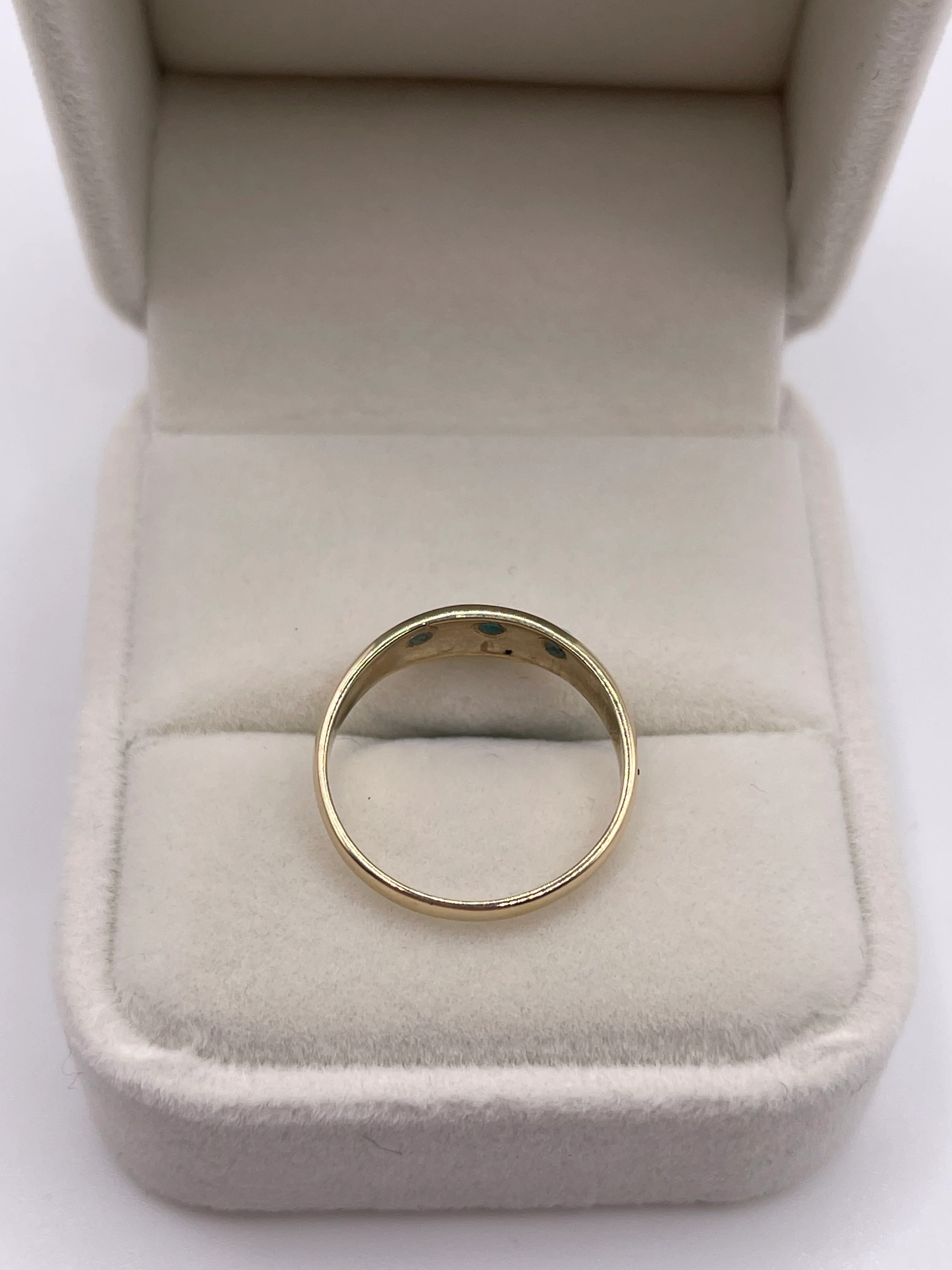 9ct gold turquoise gypsy ring - Image 3