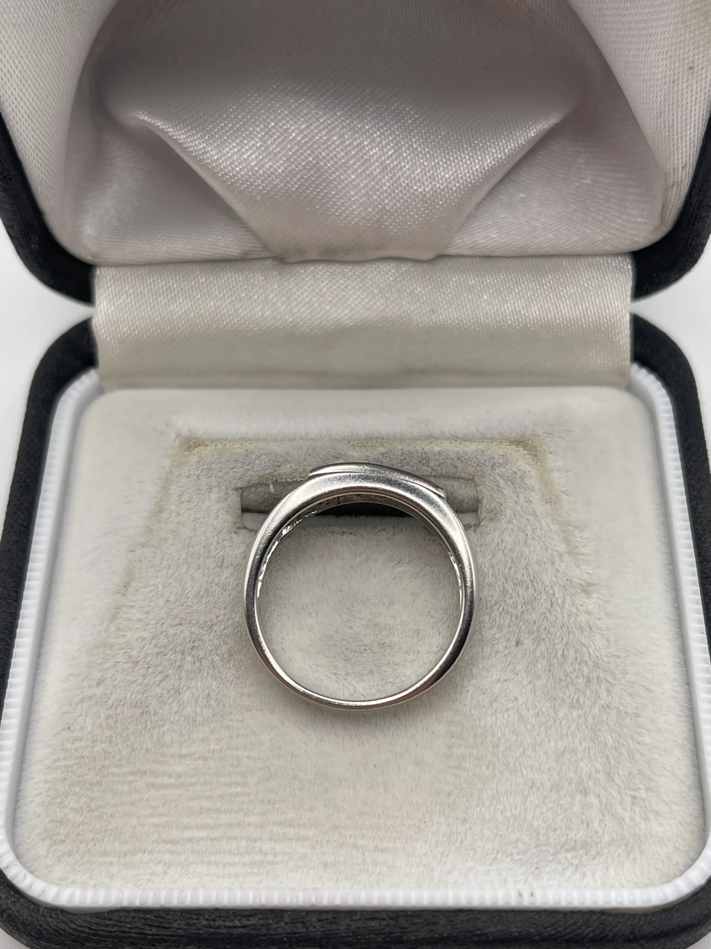 9ct white gold orange sapphire and diamond ring - Image 3