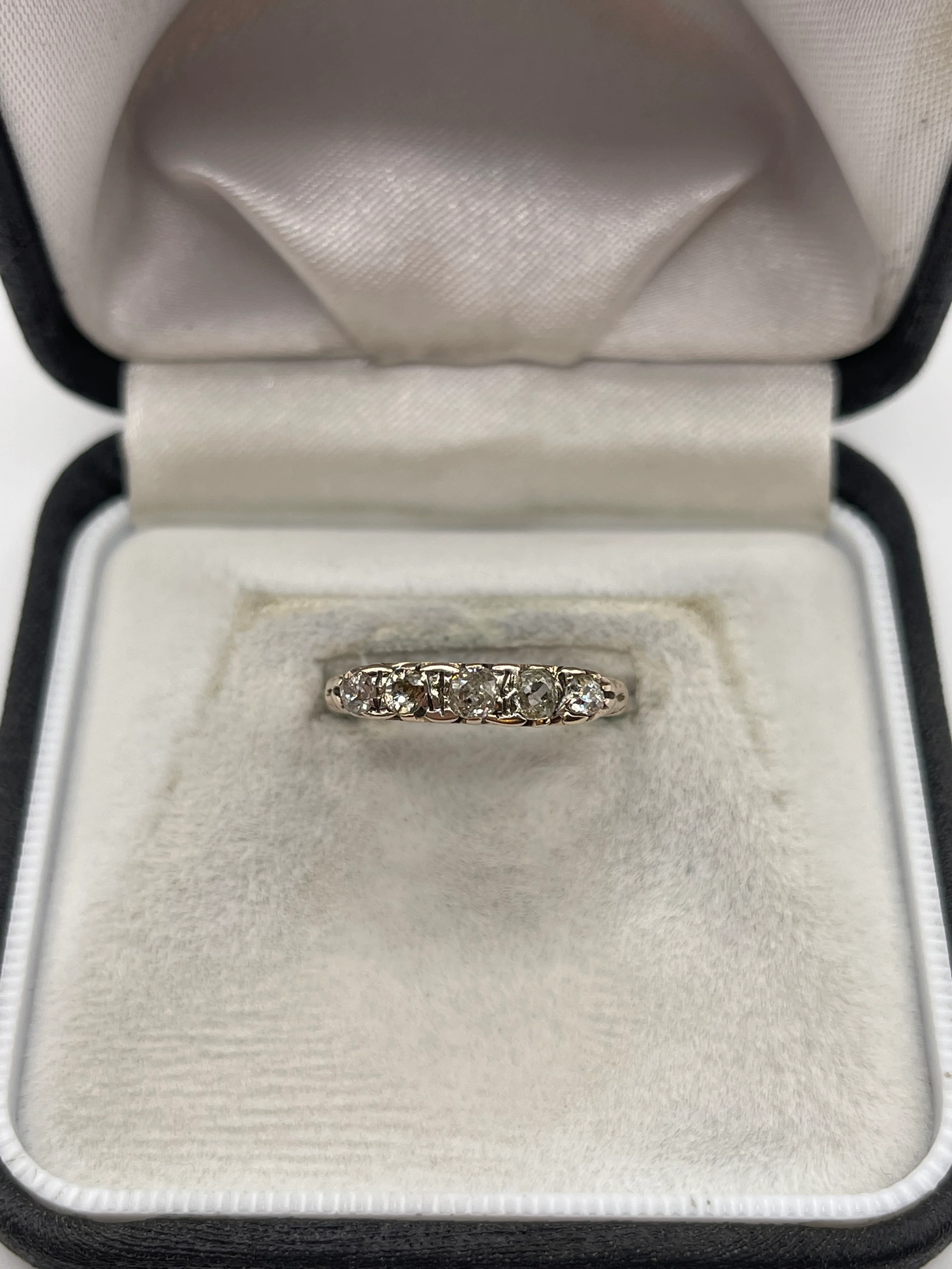 Antique 18ct gold old cut diamond ring