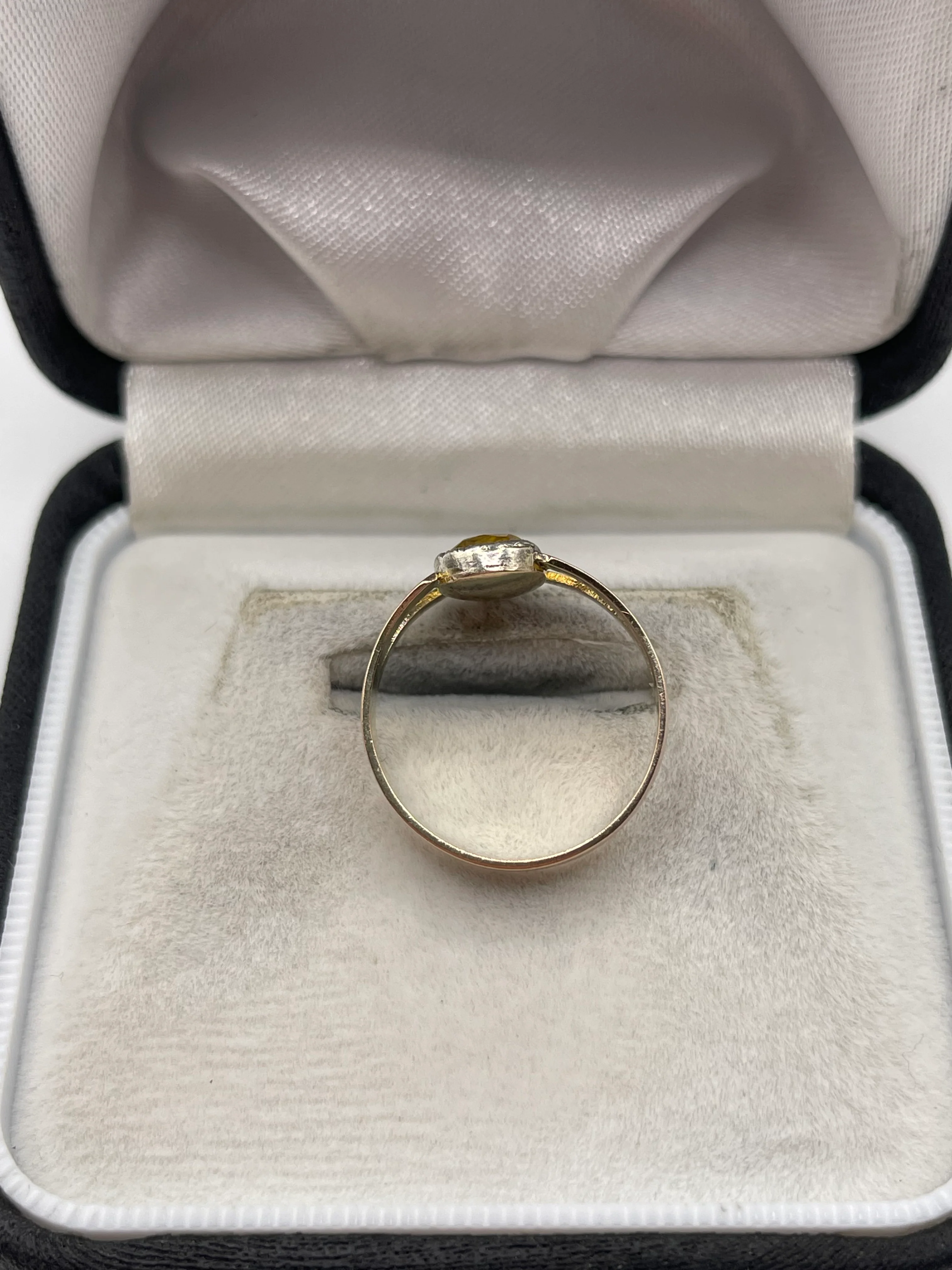 Antique 9ct gold foiled back citrine ring - Image 3