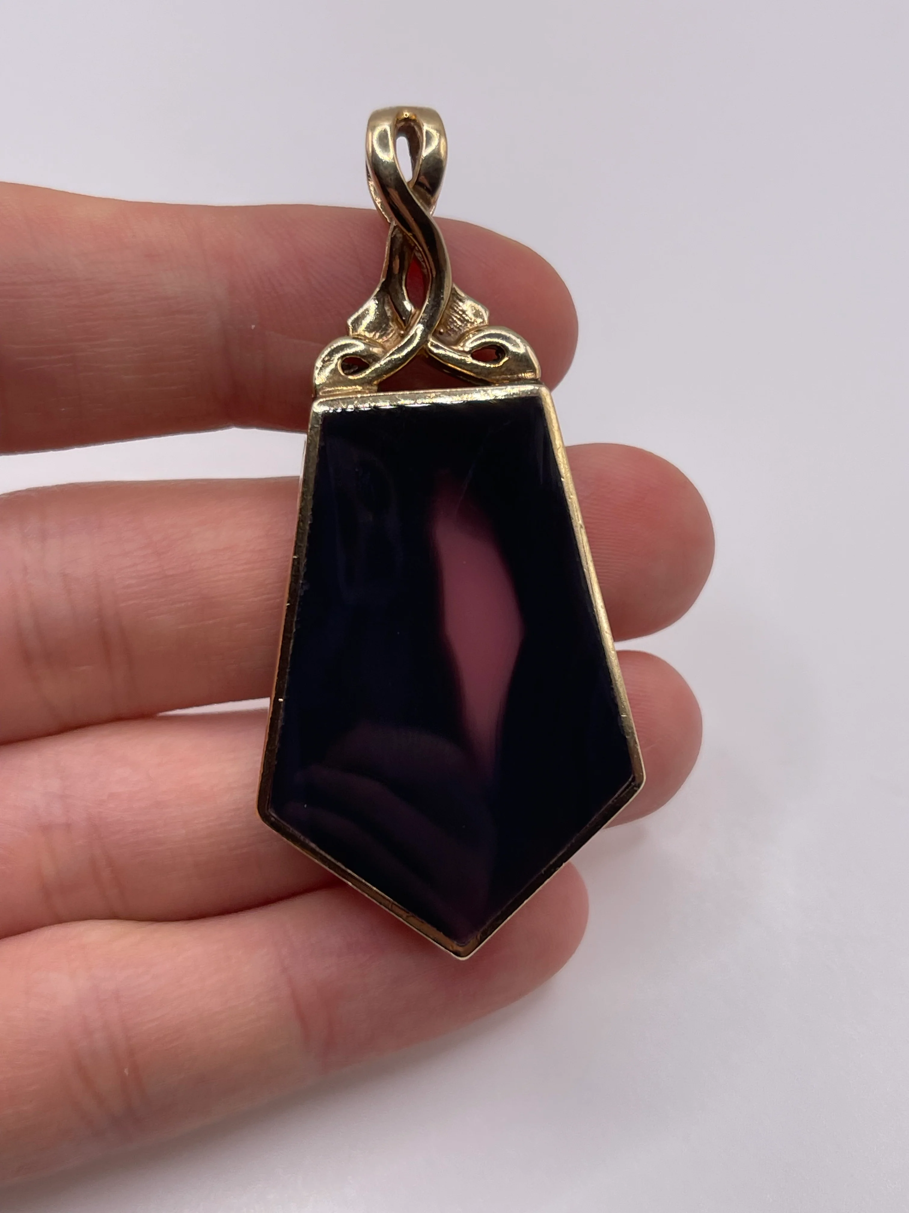 DSW 9ct gold agate fob - Image 3