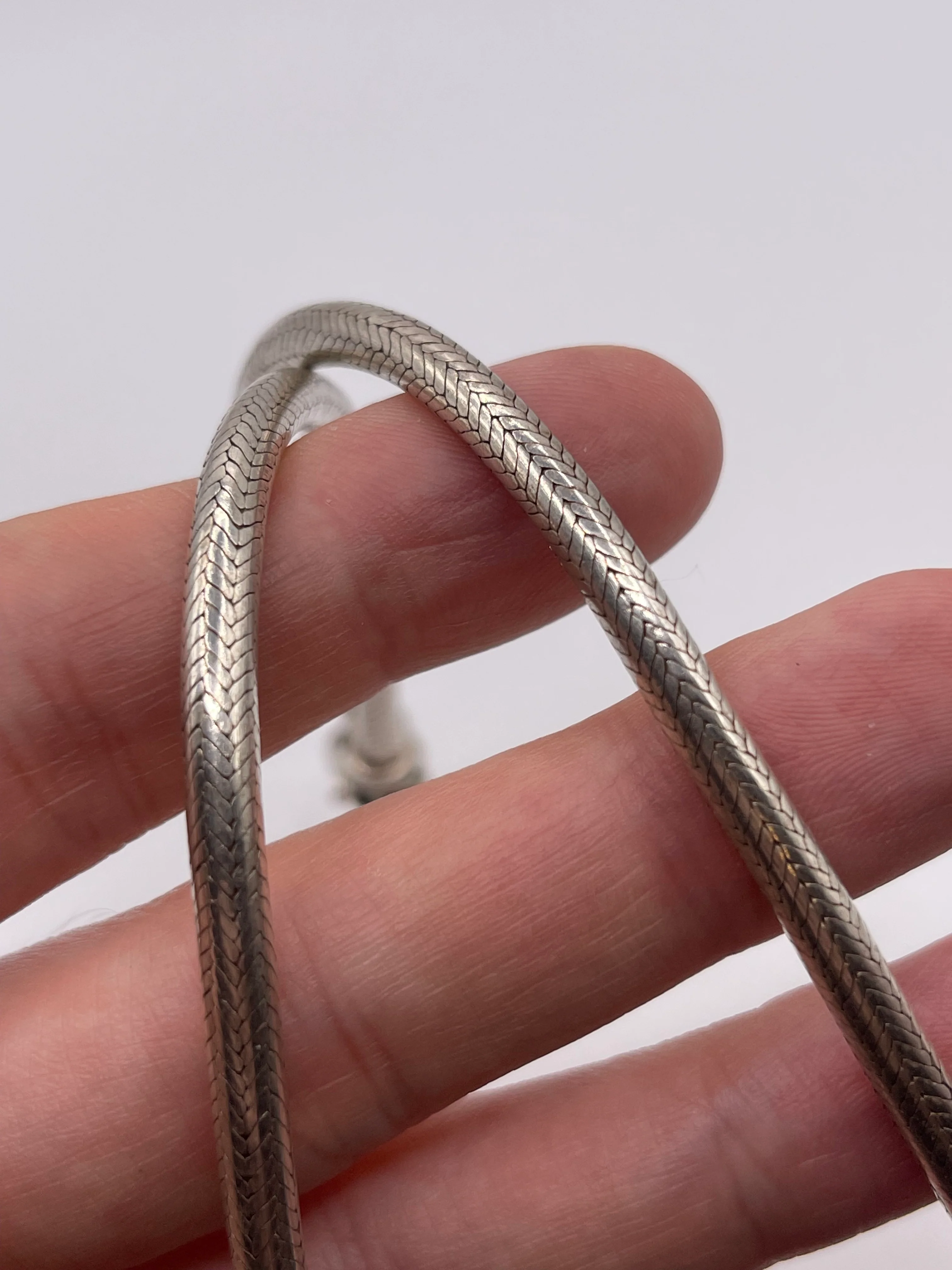 Heavy silver snake chain - Image 2