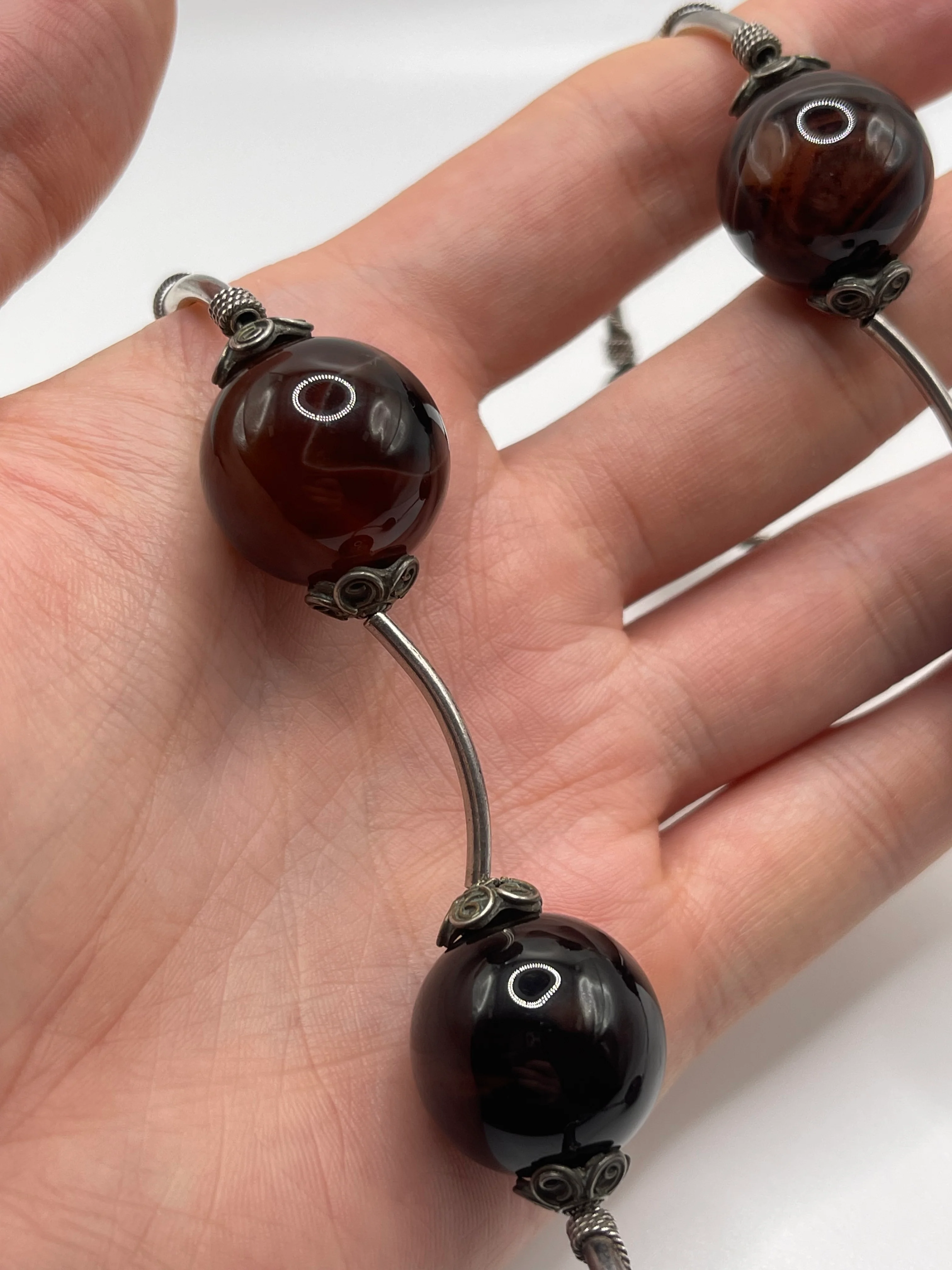 Silver agate necklace - Image 2