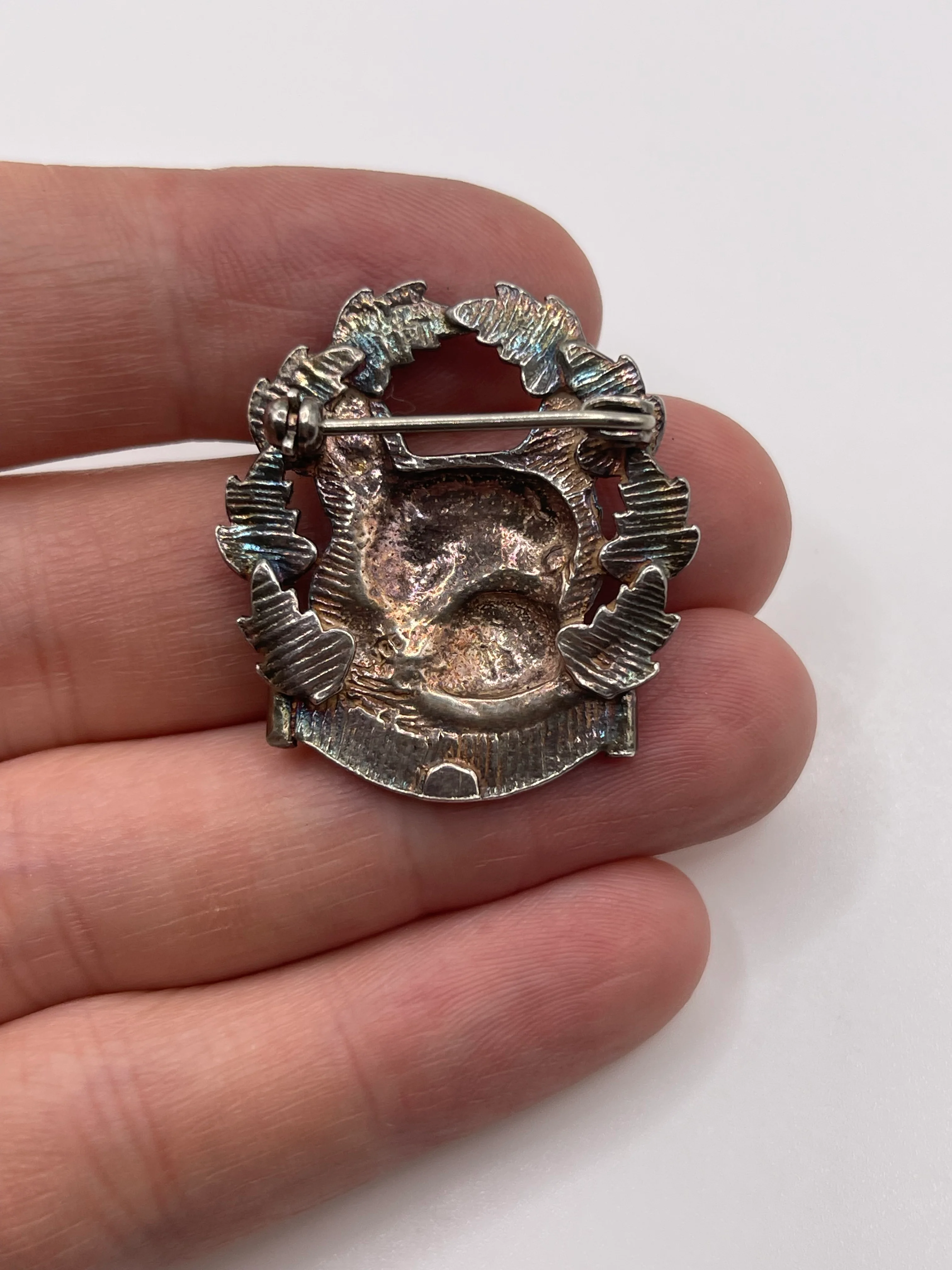 Silver French bulldog brooch - Image 3