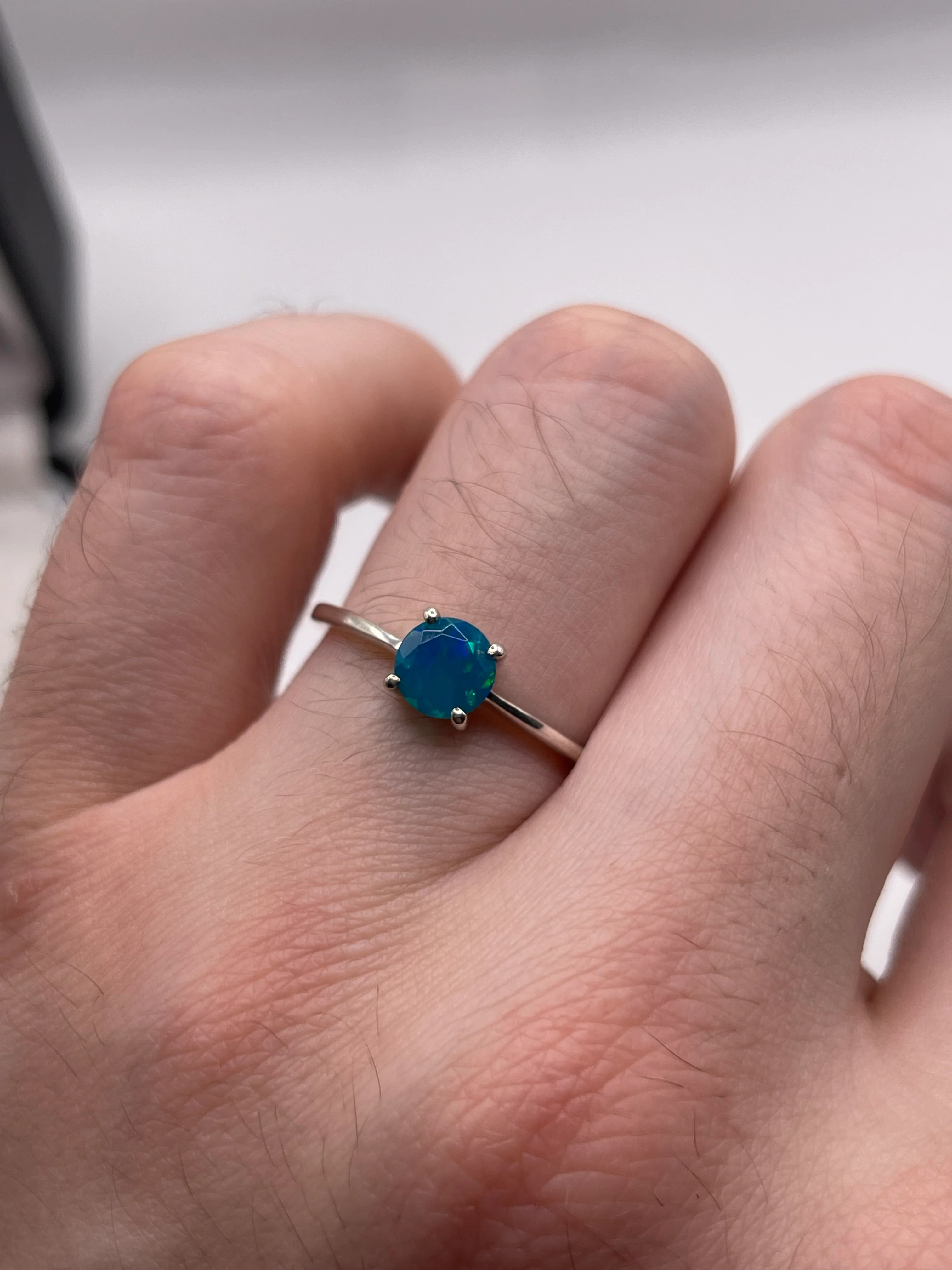 Silver gemstone ring - Image 4