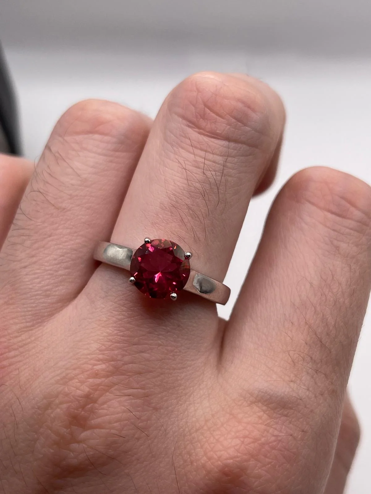 Silver gemstone ring - Image 4